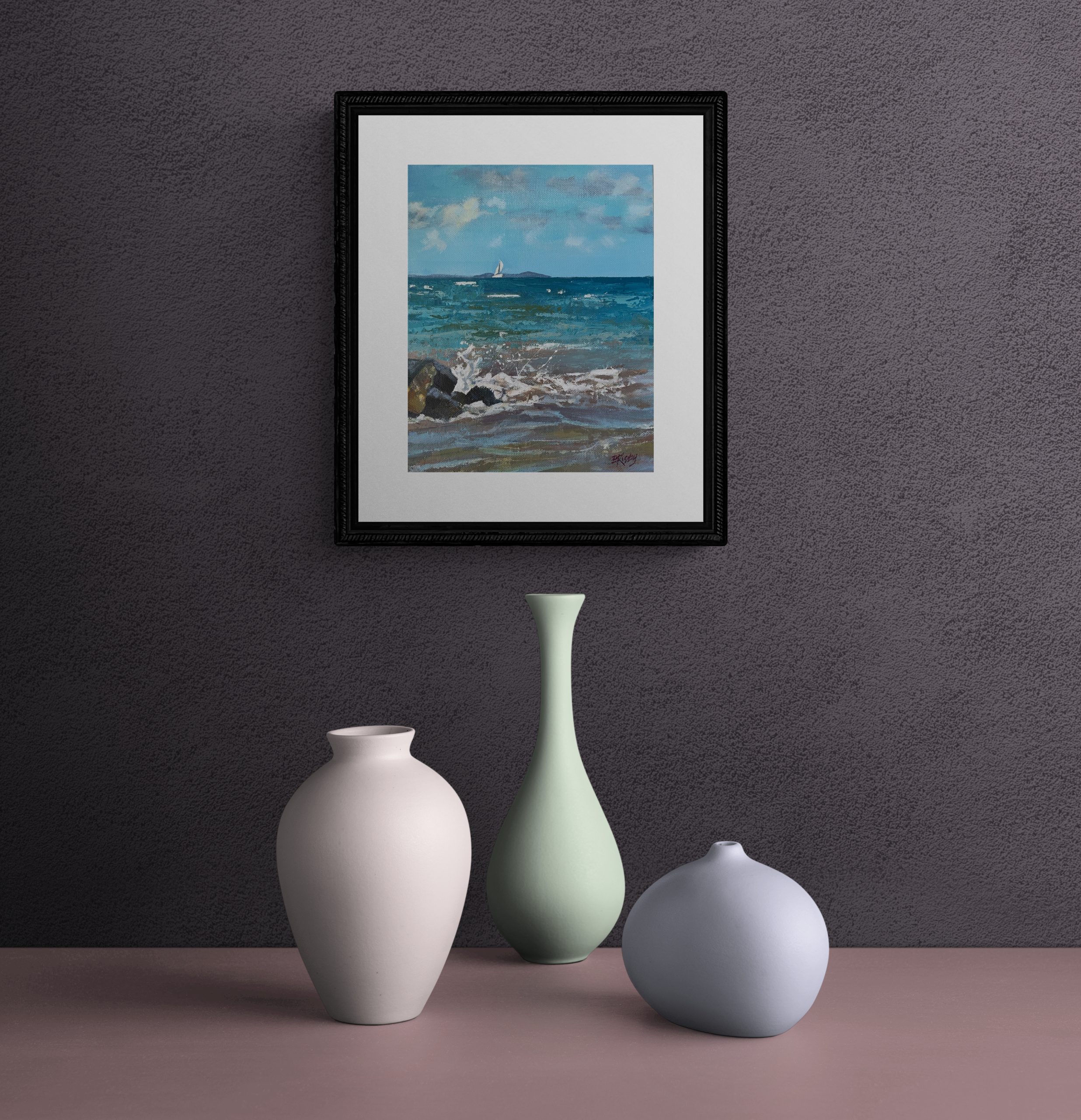 Modern Ceramic Vases On Table