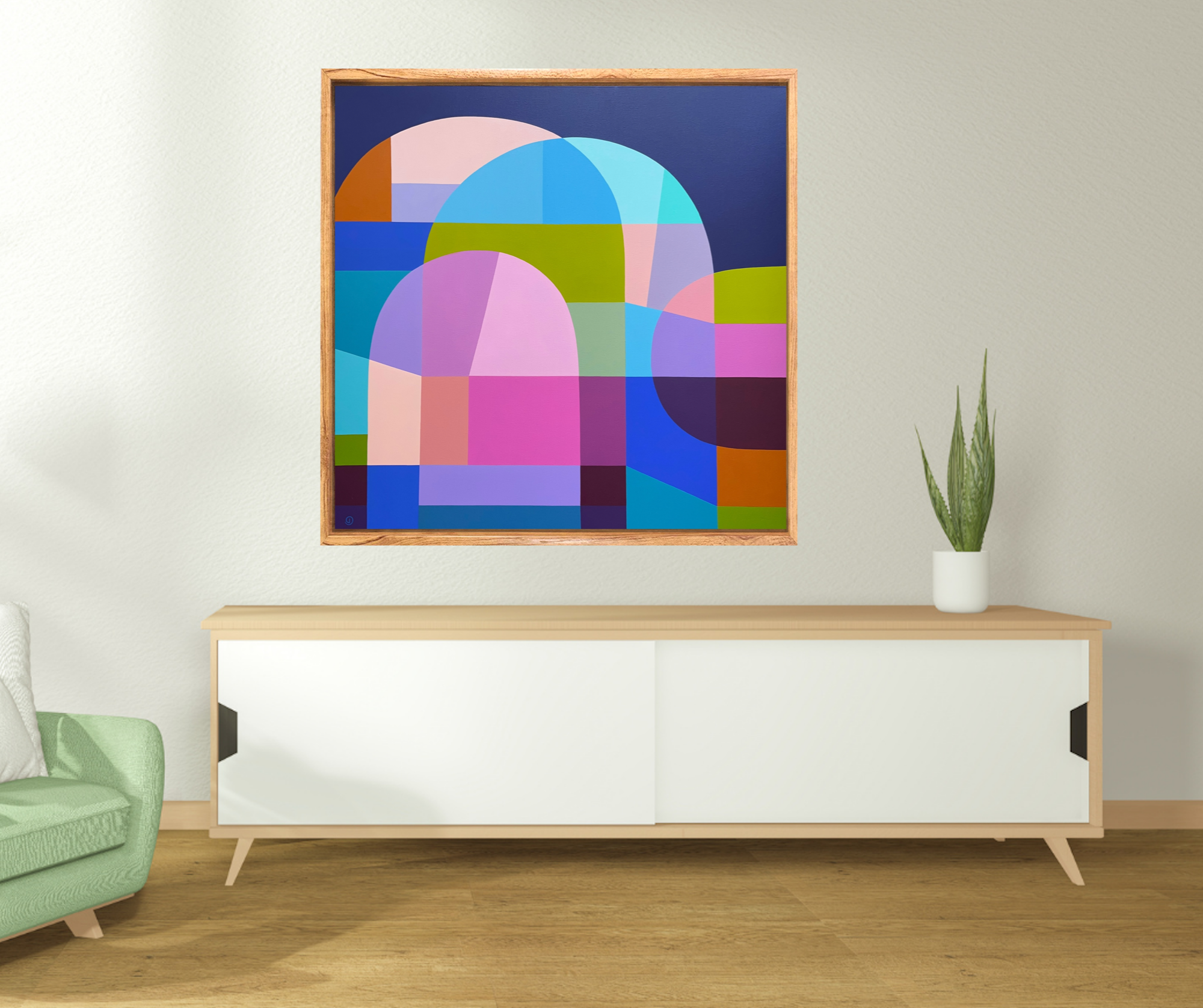 Charlotte De Pace Lark Commission Above Sideboard Art Lovers Australia