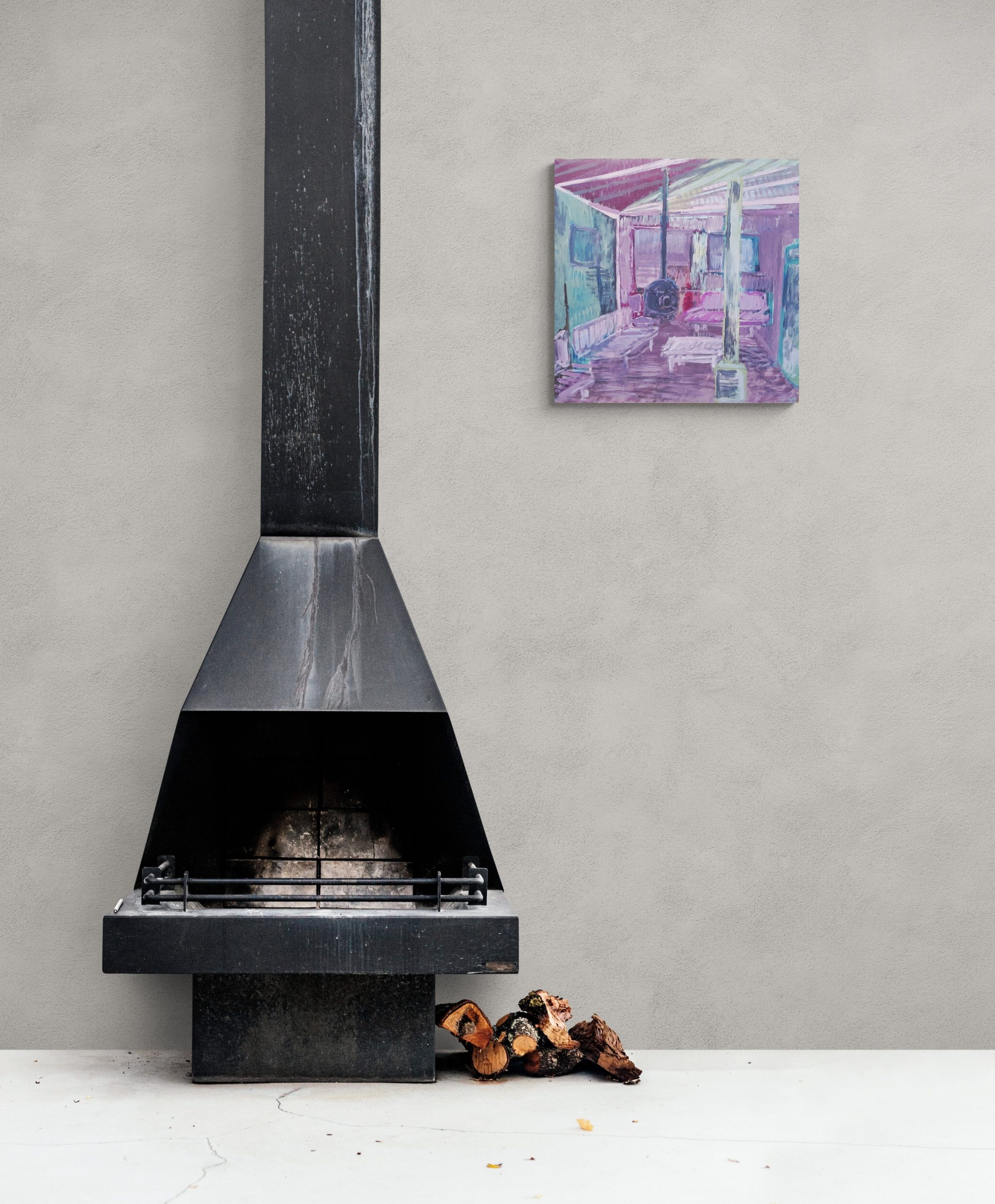 Living Room Fireplace Cut