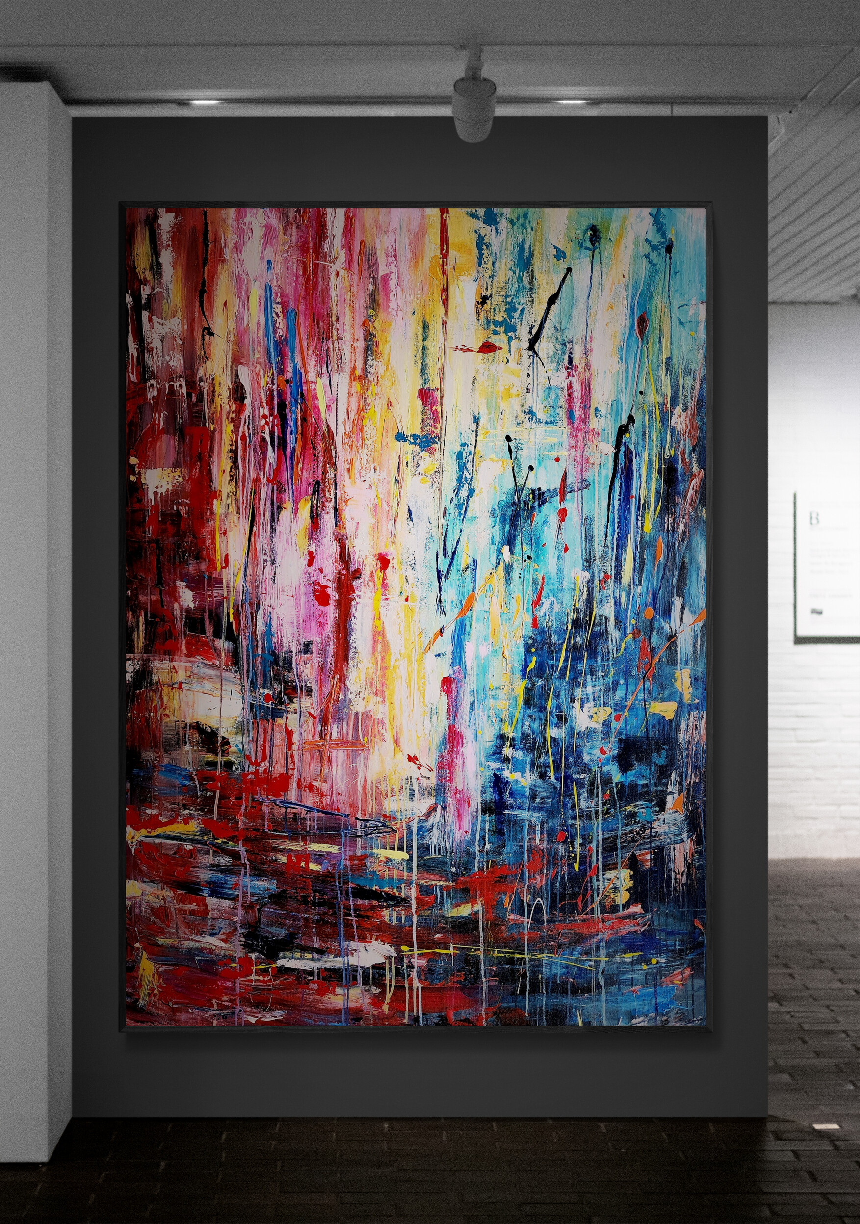 Spotlit Wall In Art Gallery (3)