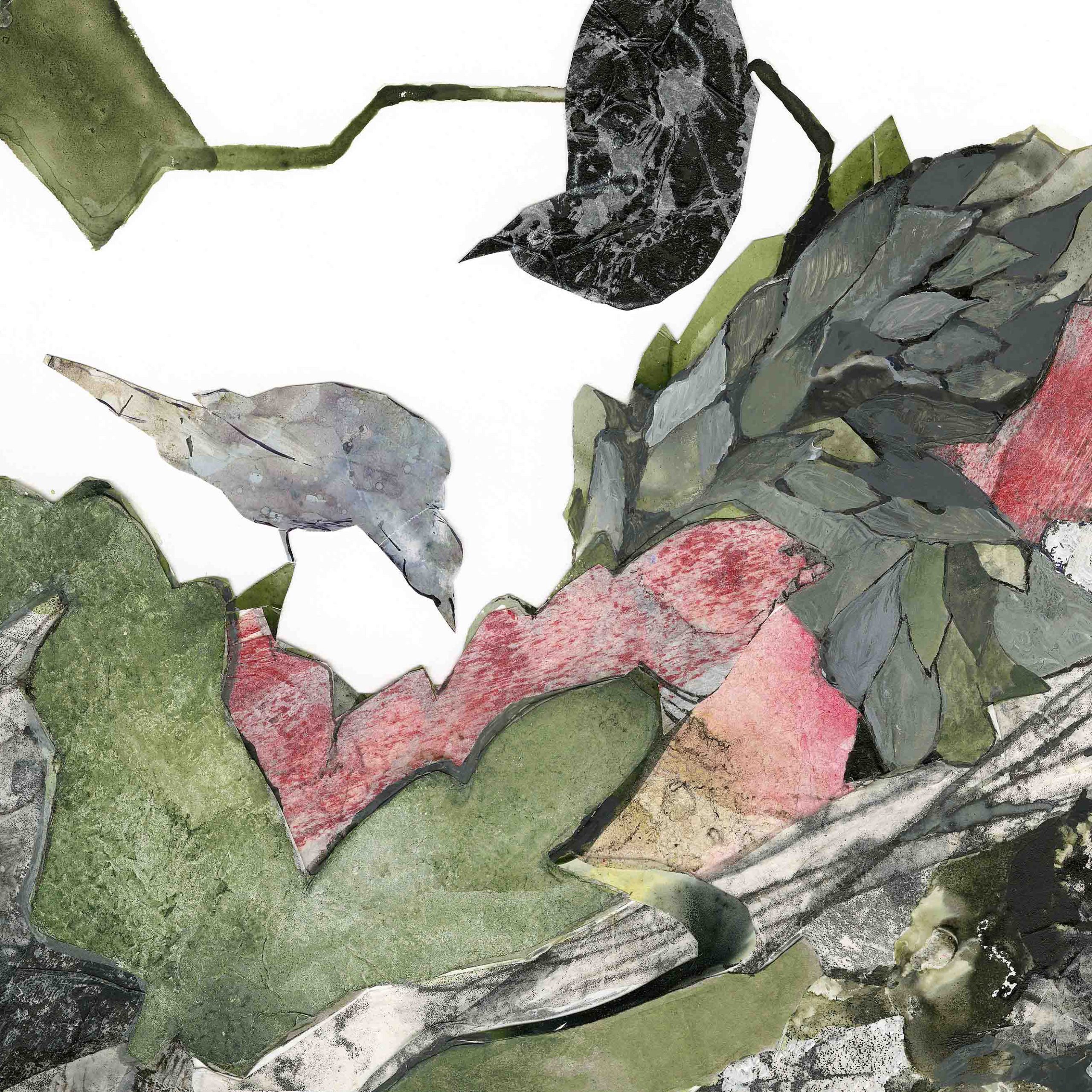 Interlude (bird,tree Collage) Detail