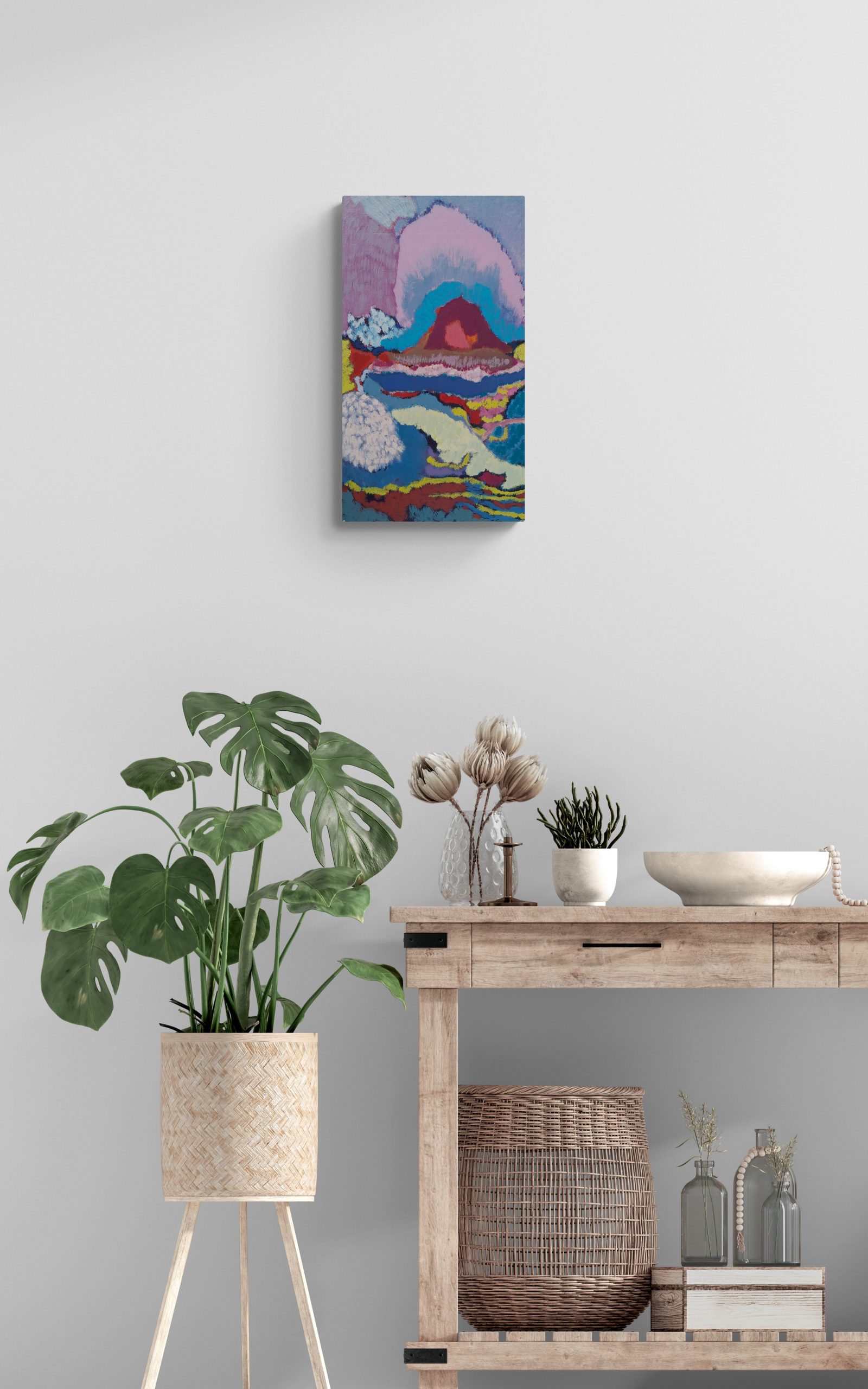 Hallway With Console Table With Plants2