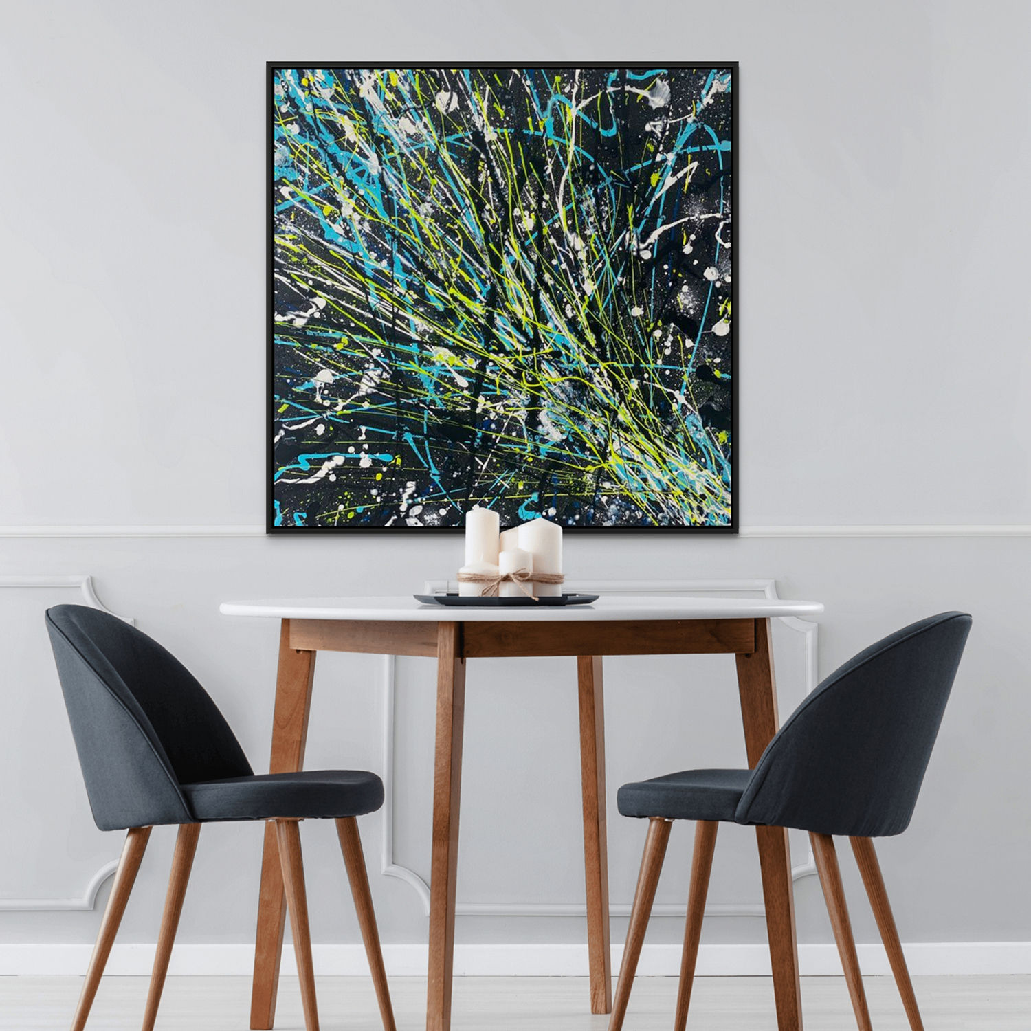 Comet Original Painting Abstract Above Dining Table