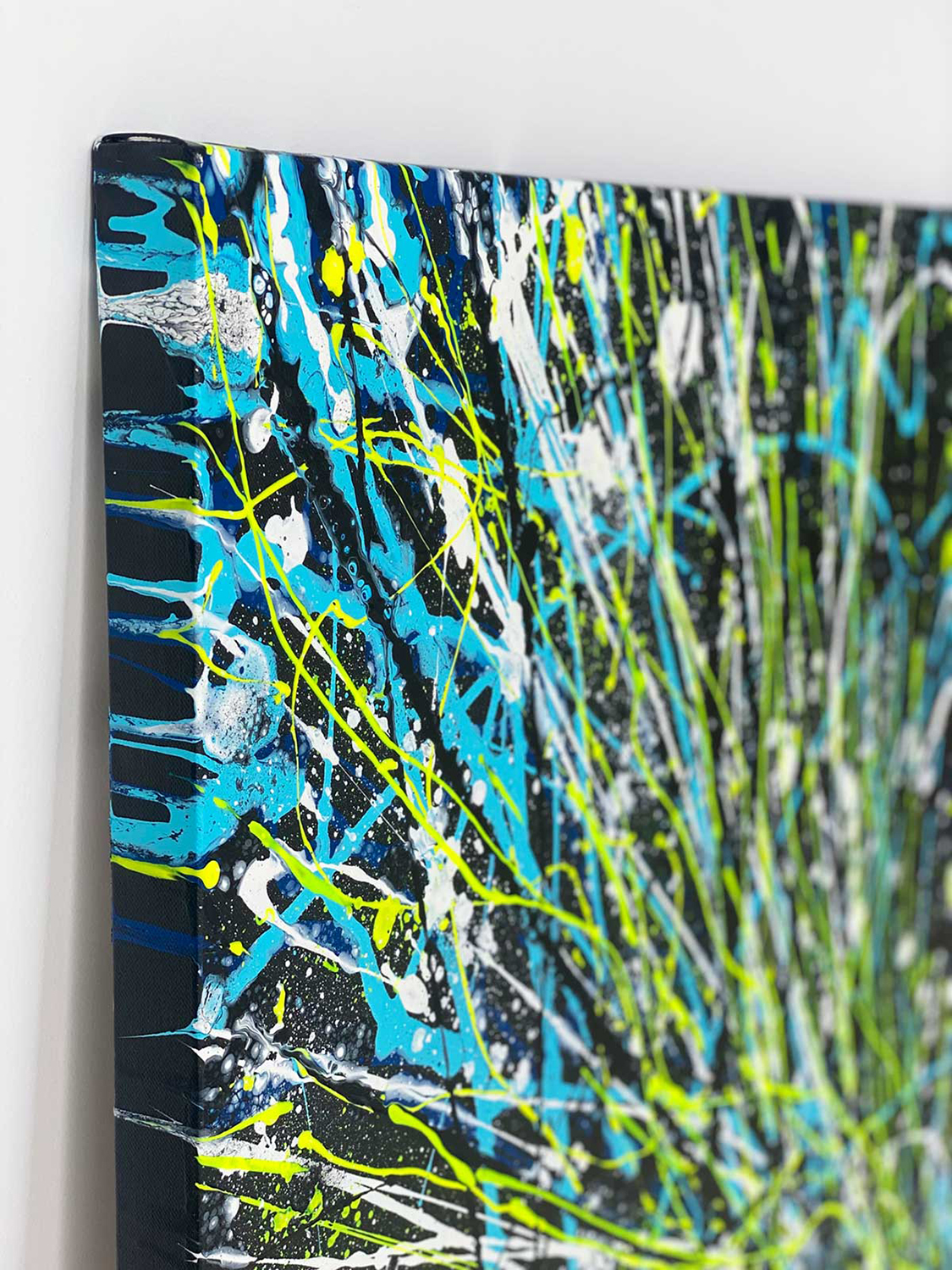 Comet Original Painting Abstract Right Canvas Edge