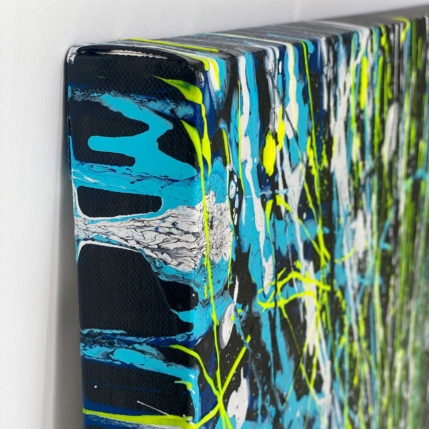 Comet Original Painting Abstract Right Top Canvas Edge