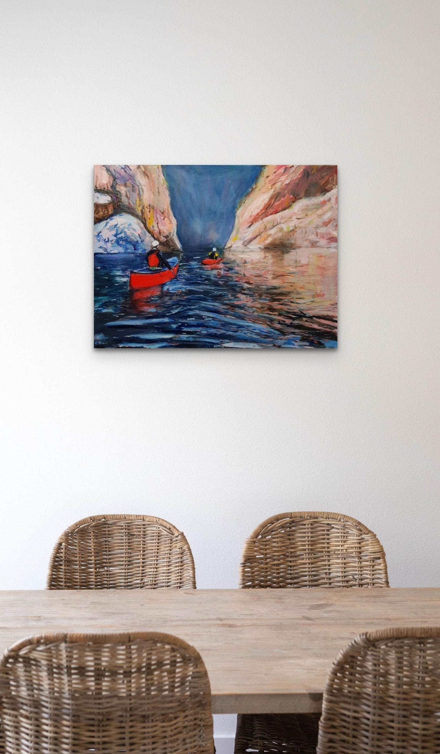 Red Canoes Styled Scene 