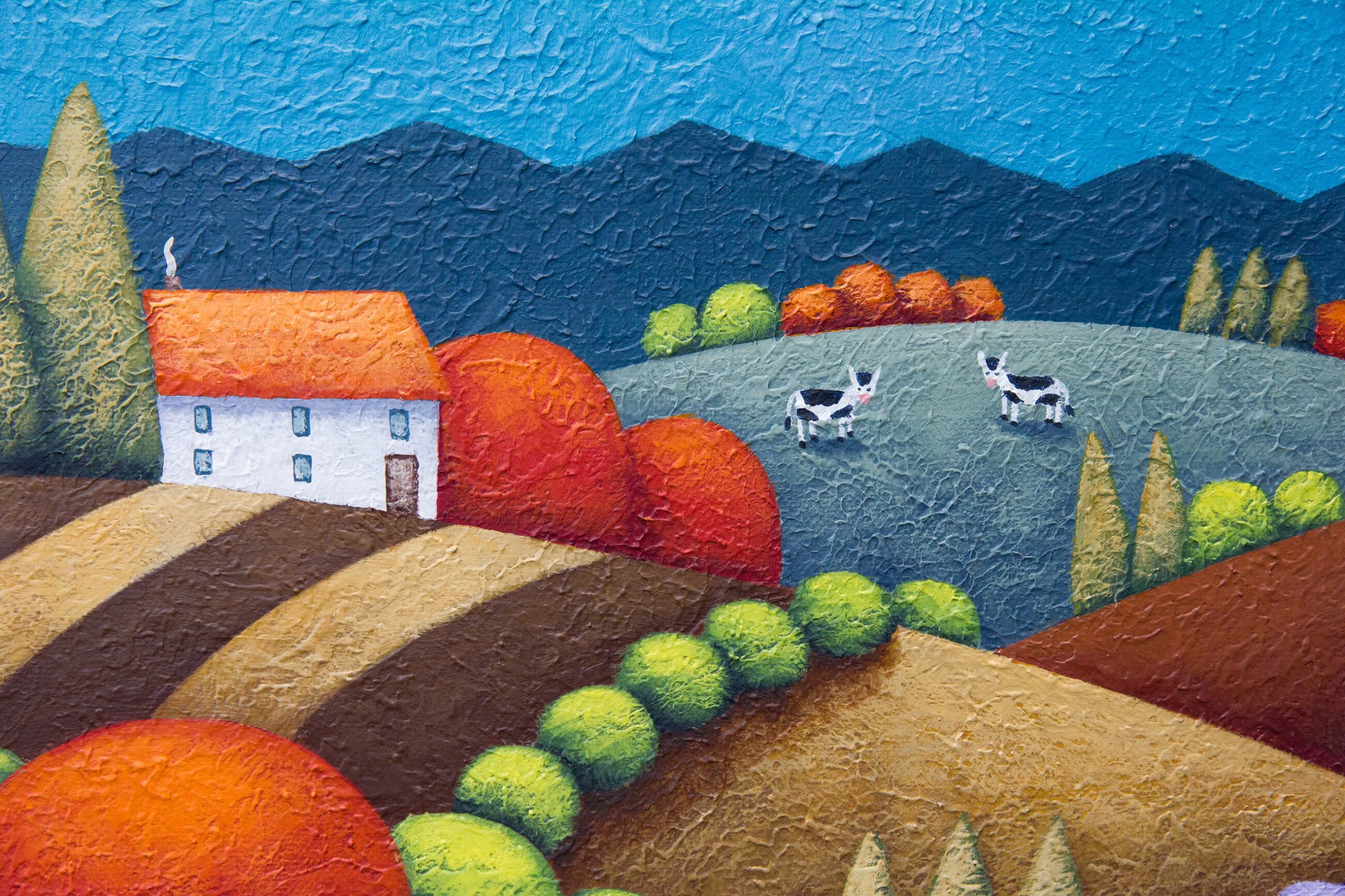 Cheerful Pastures 20x20 Side