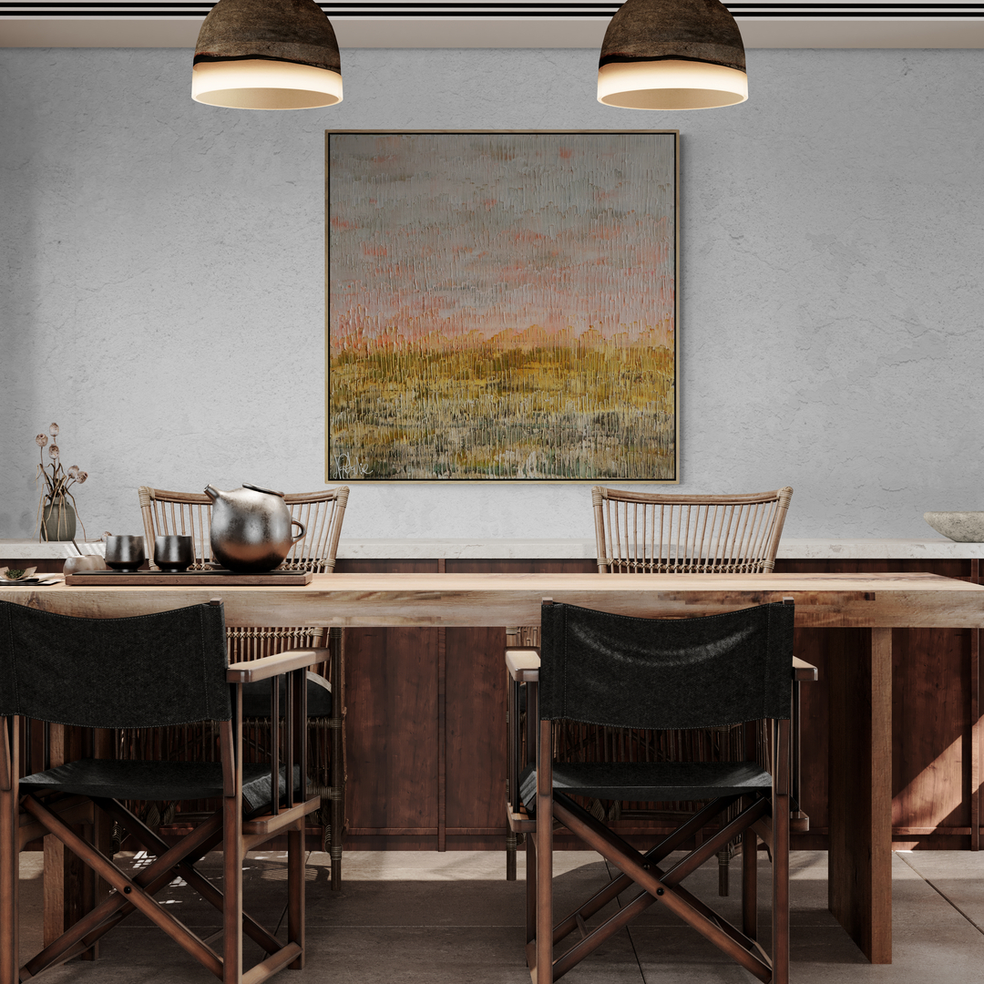 Dining Area With Solid Wood Table