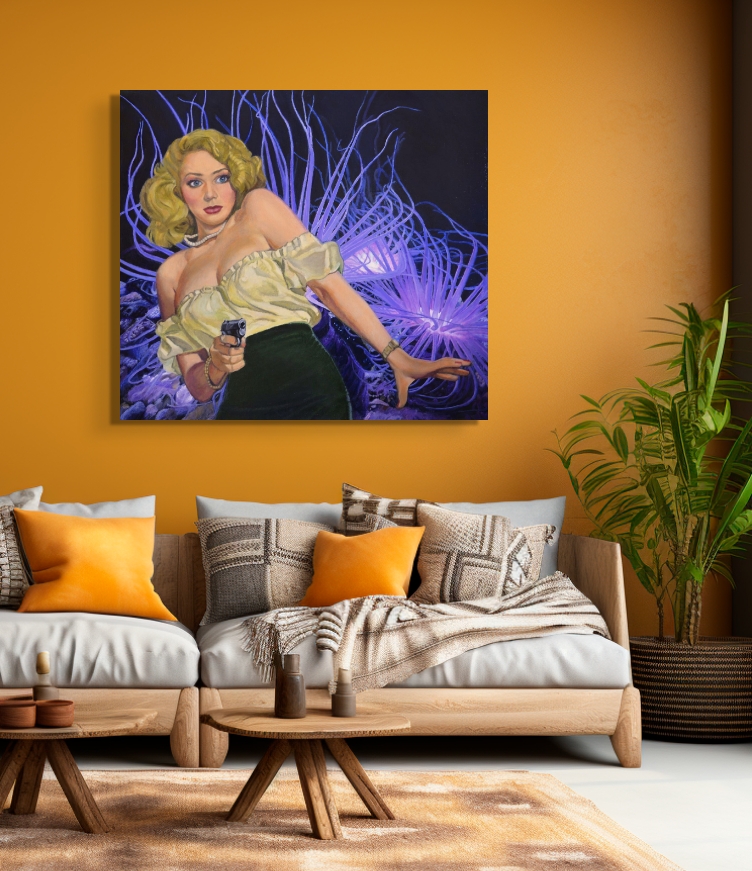 Secret Agent – original surreal pulp pop art