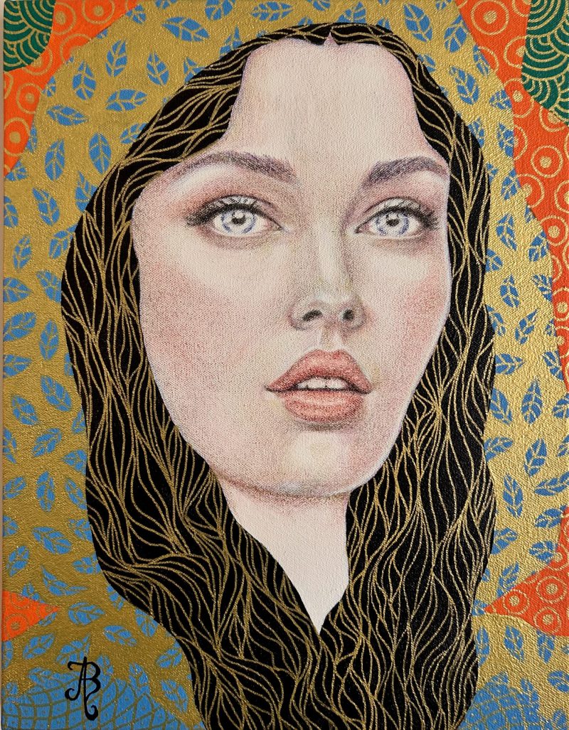 Arwen – portrait of a She-Elf, after Klimt, Lord Of The Rings