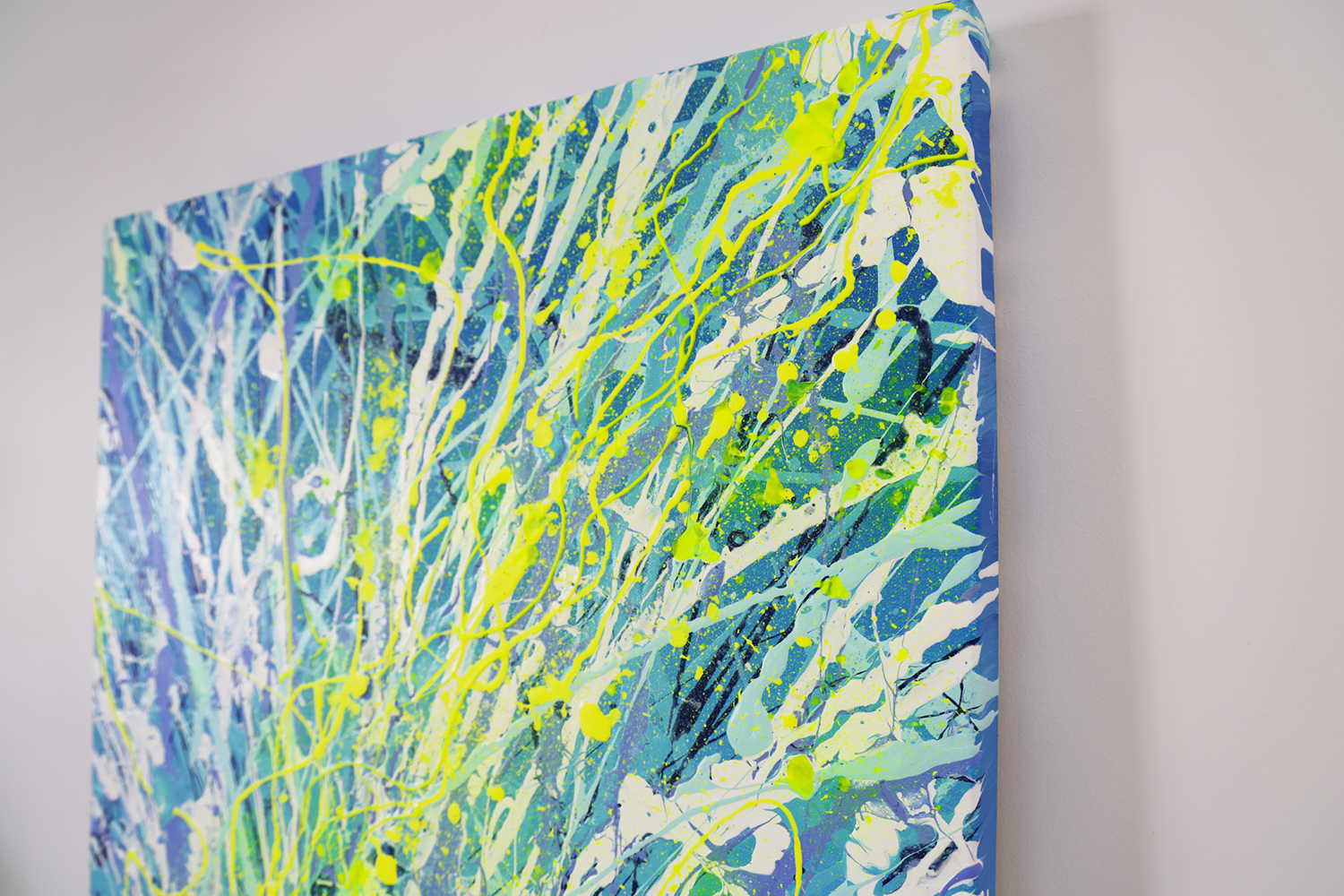 Luminescence Original Abstract Painting Left Side Canvas