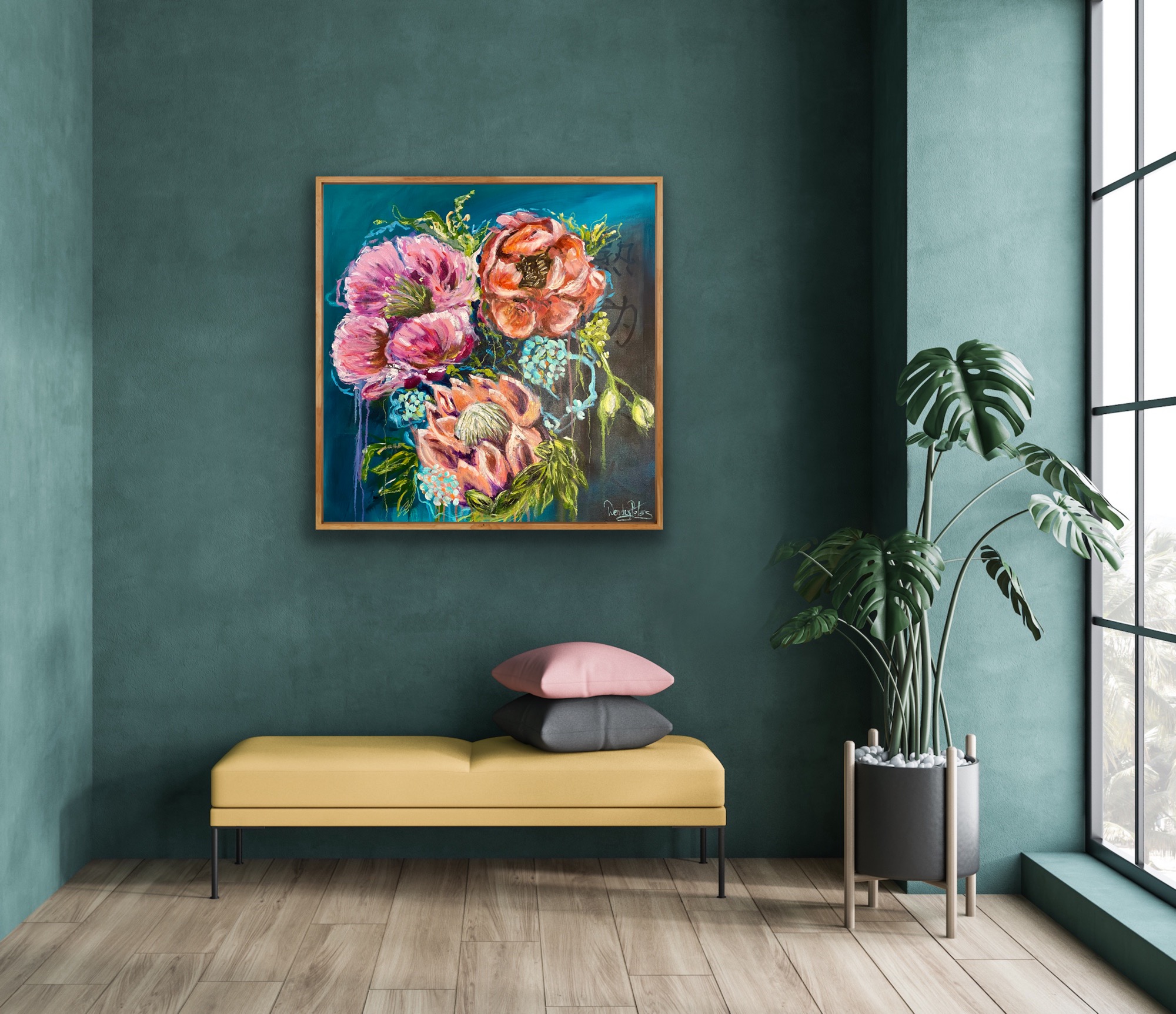 Midnight Blooms Insitu1 Wendy Peters