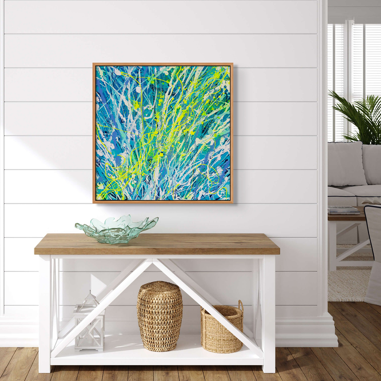Luminescence Original Abstract By Bridget Bradley In Beach Home