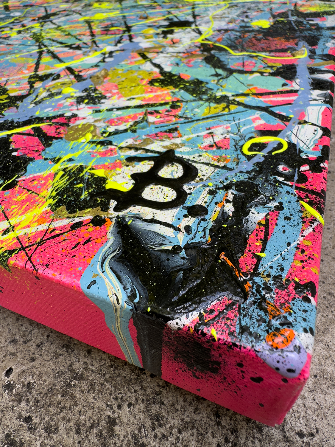 Labyrinth Abstract Expressionism Painting Original Signed By Ar