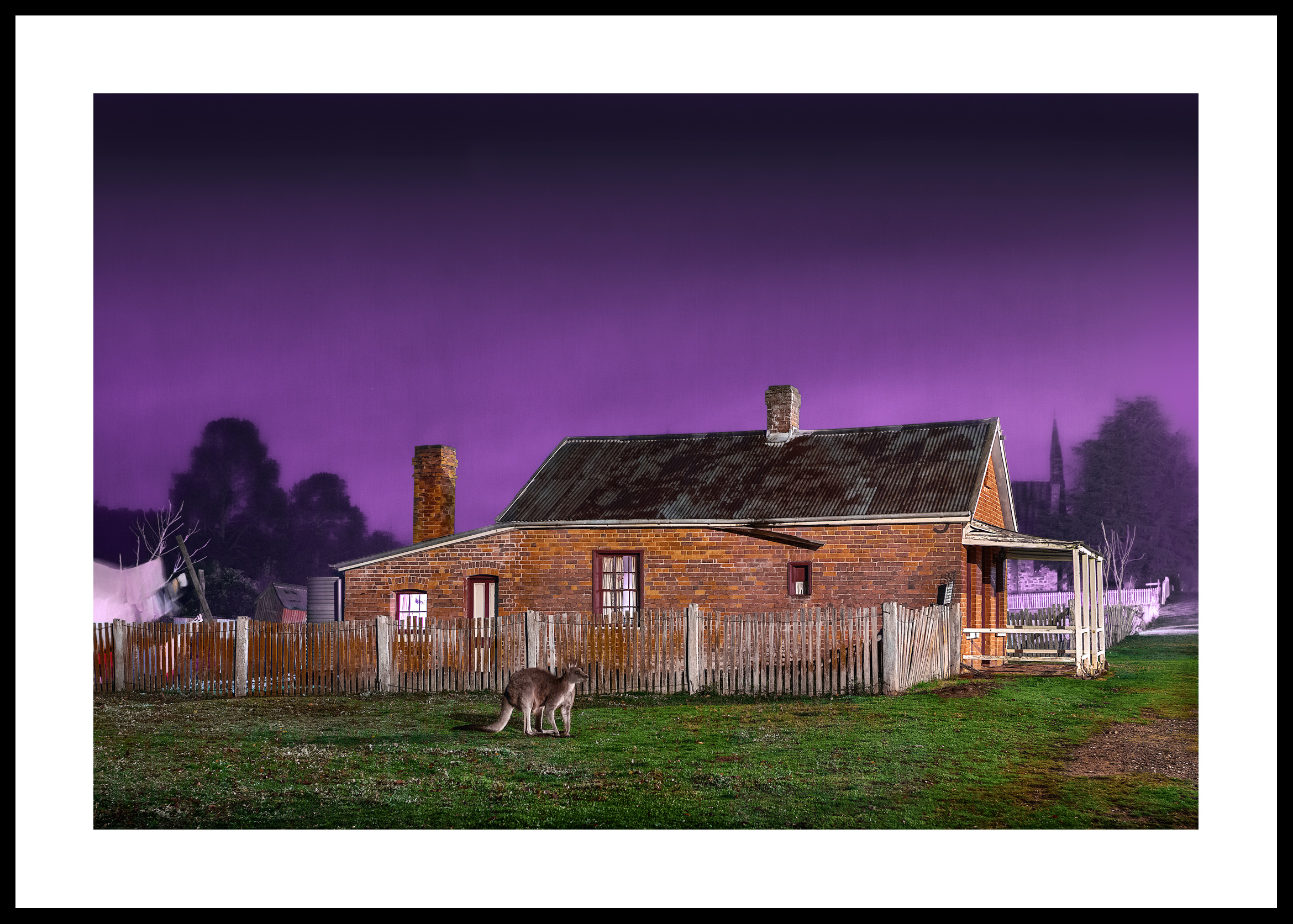 Hill End By Night Framed