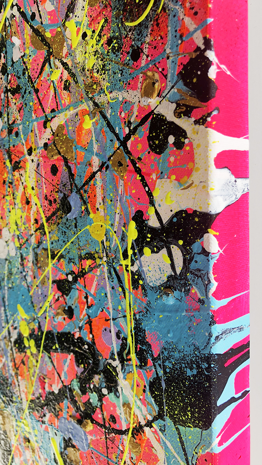 Labyrinth Original Abstract Left Canvas Edge