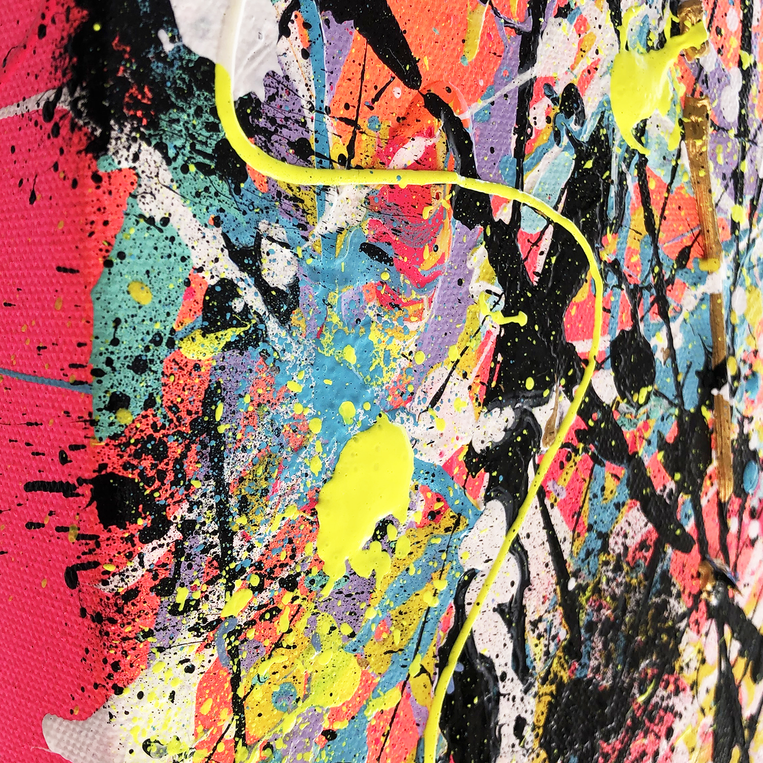 Labyrinth Original Abstract Right Canvas Edge