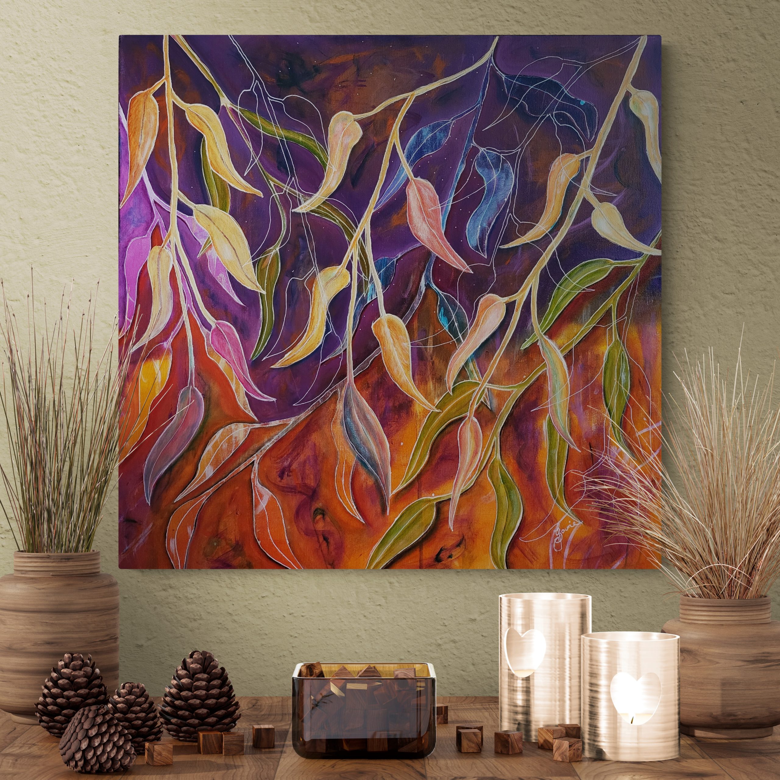 Wooden Bench With Dried Grasses Resized 2