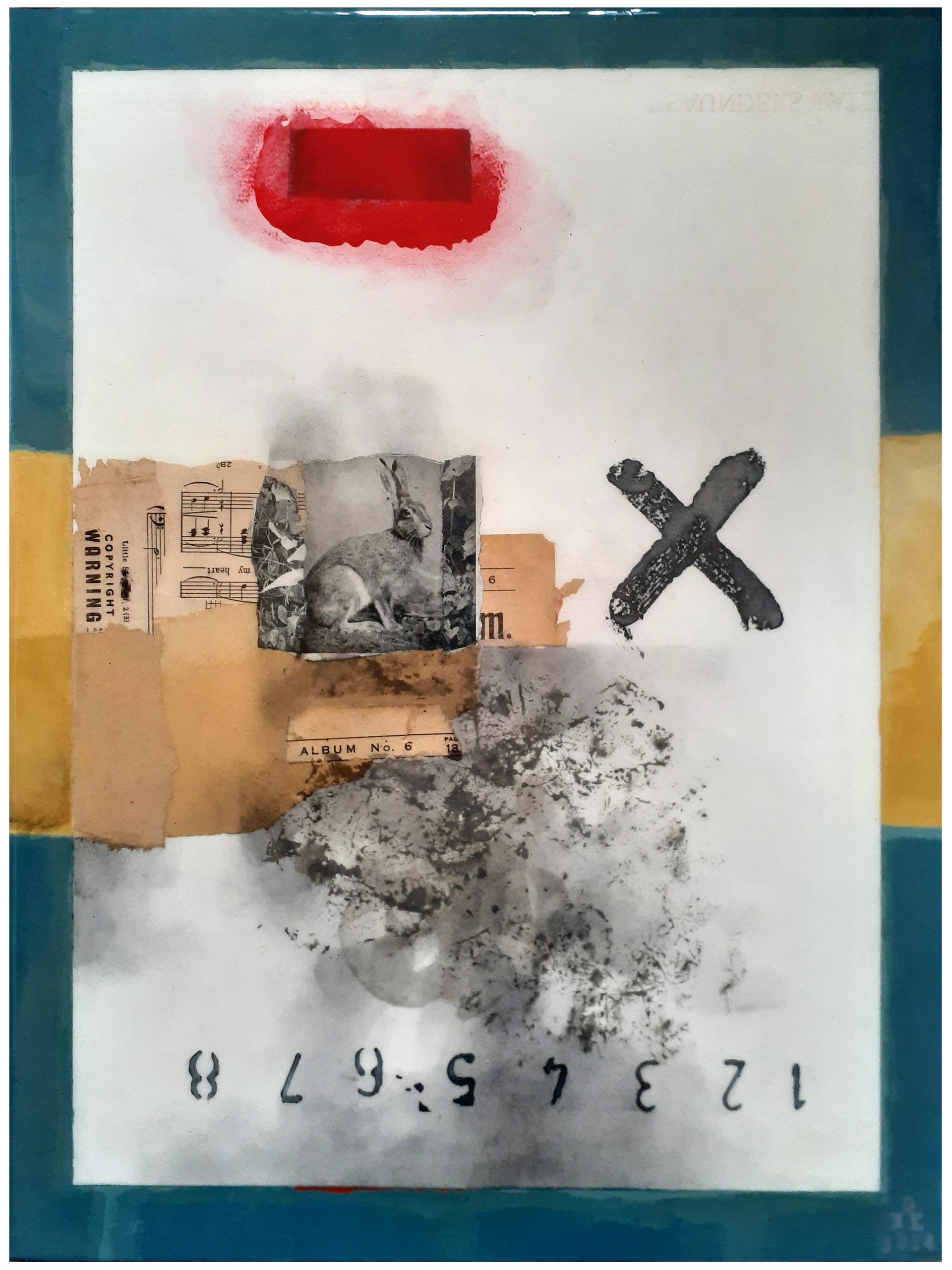M With Blue Border