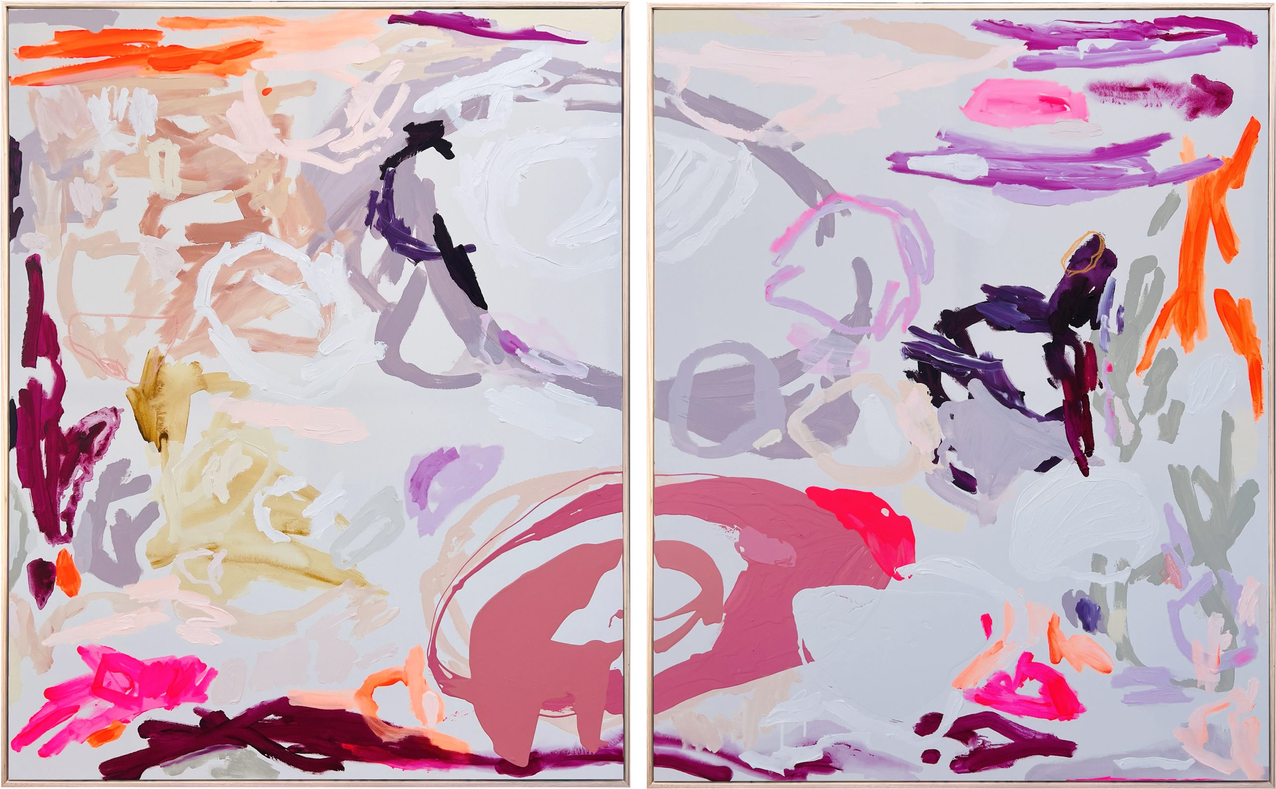 Abstract Art Australia Rebecca Koerting Modern Pink Colliding 200