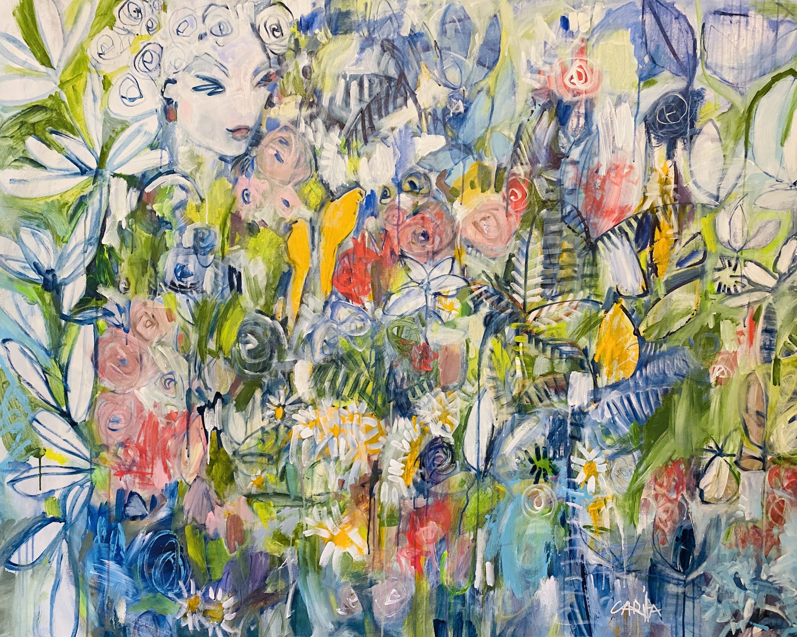 Carita Farrer Spencer Nonna's Garden 150 X 120cm