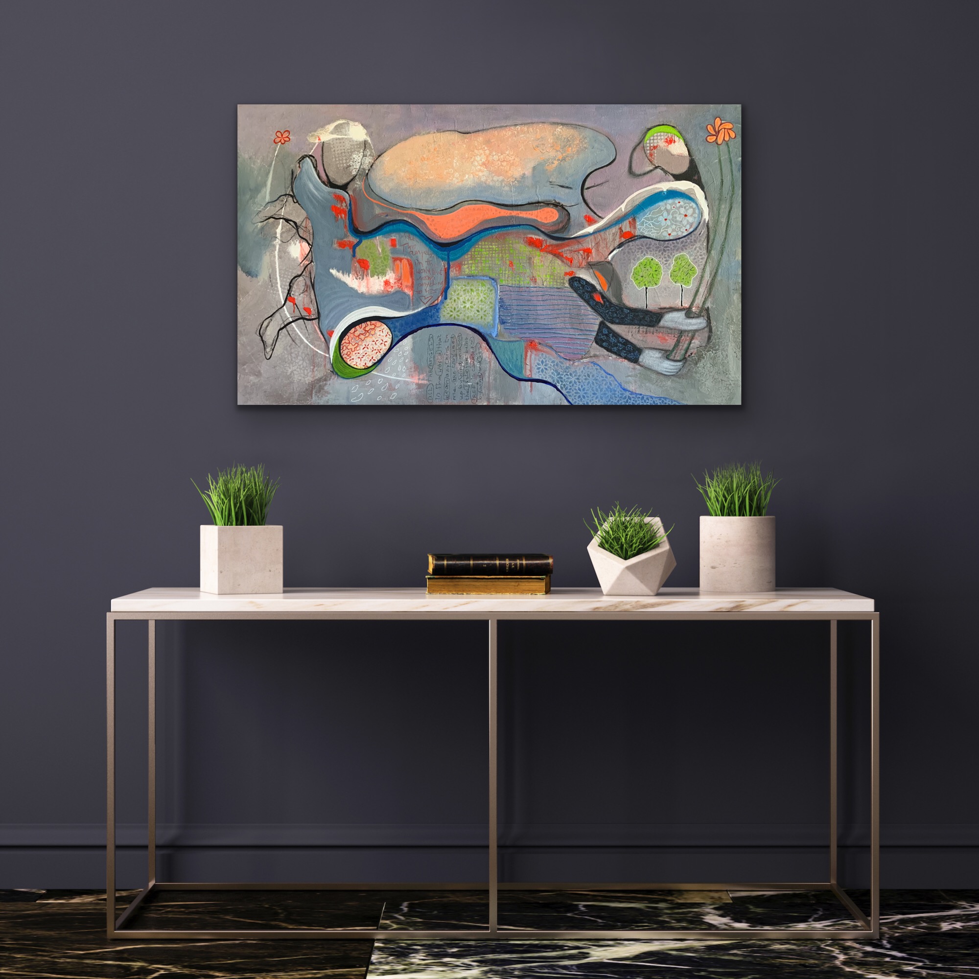 Something About Angels Insitu Grey Wall