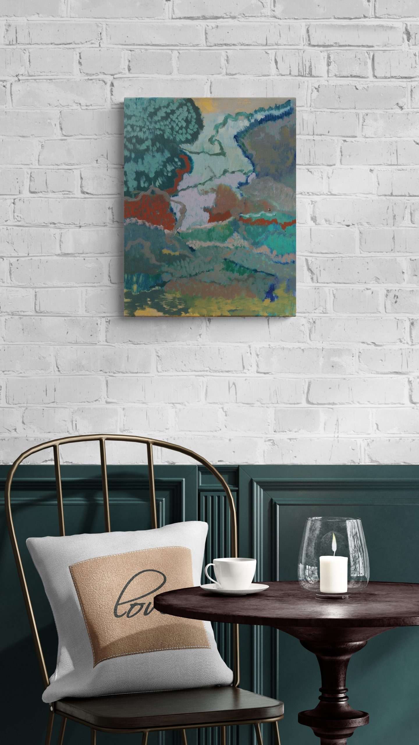 Café Setting With Wainscot Paneling
