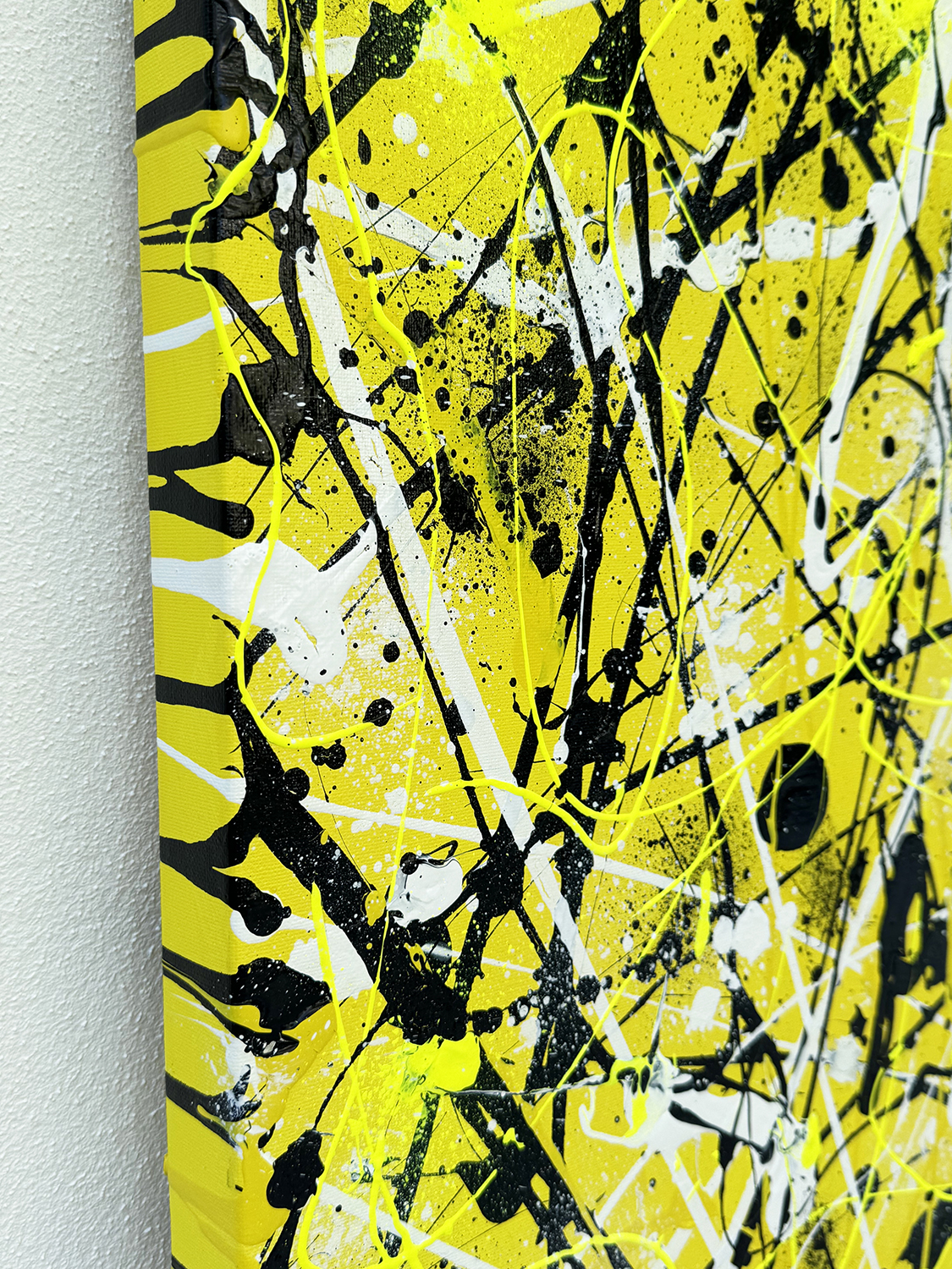 Beehive Original Abstract Painting Right Edge