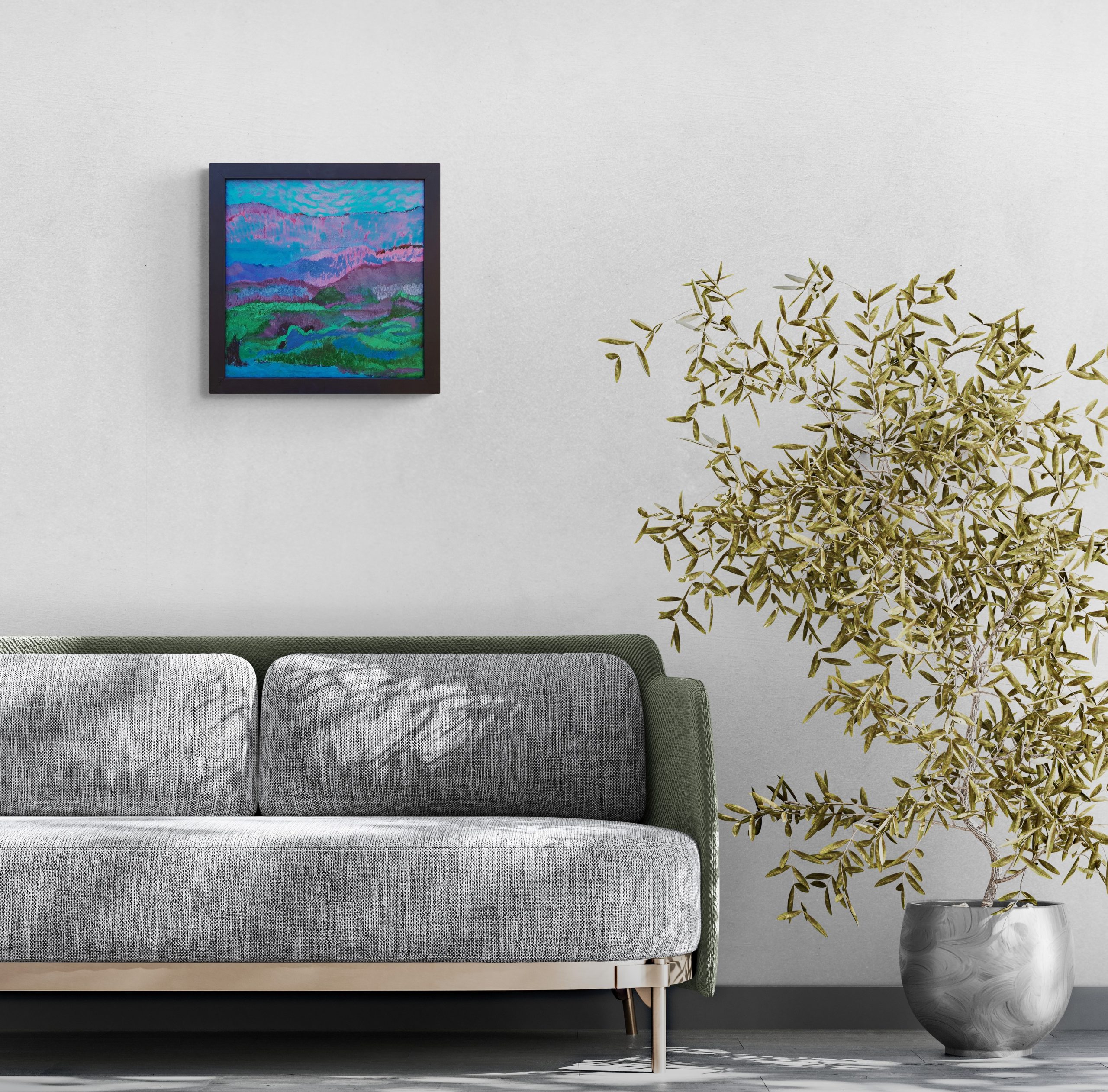 Kitchen With Color Cabinets (2)