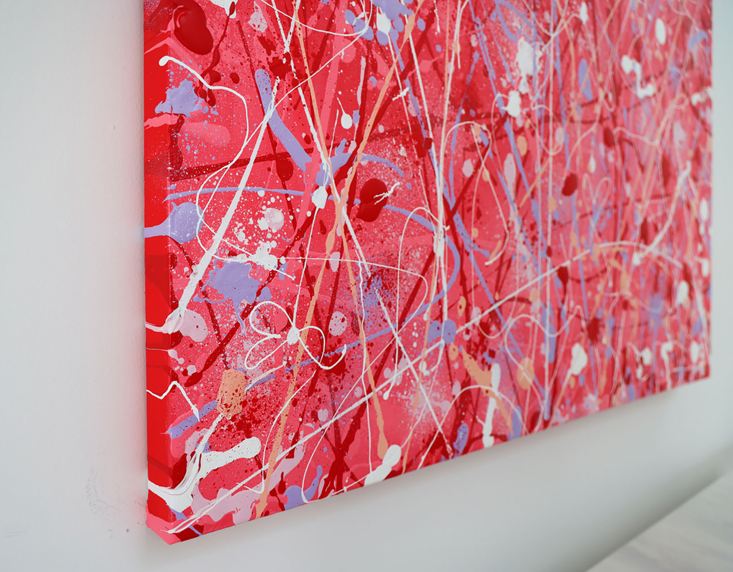 Passion Original Abstract By Bridget Bradley Right Canvas Edge