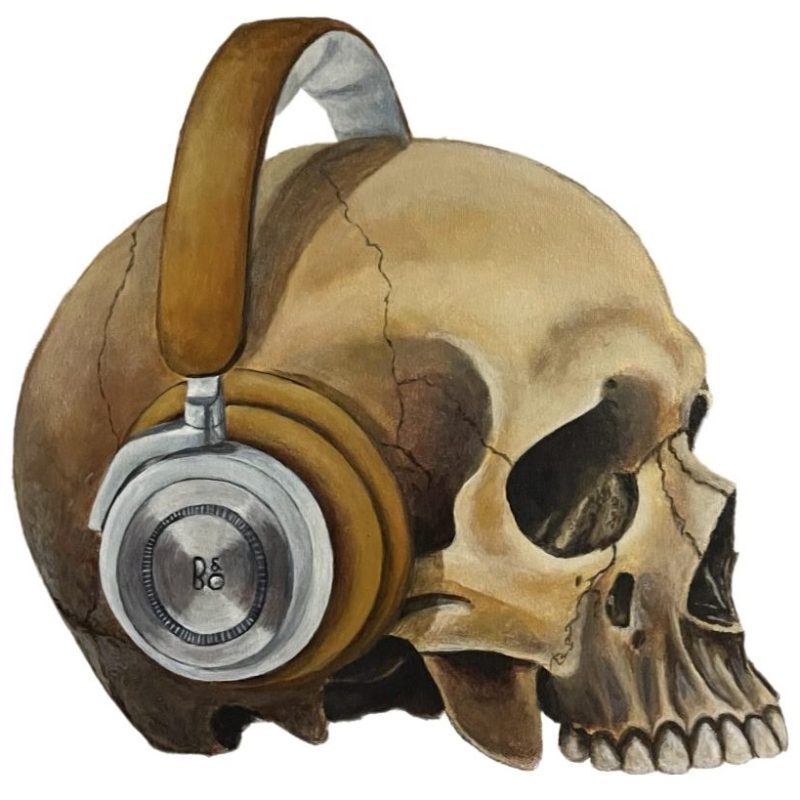 Rob Rek Pop Art Skull Headphones Art Trends 2024