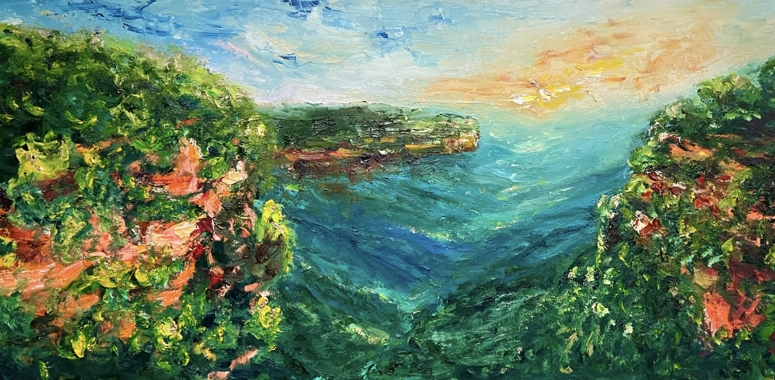 Sunset At Queen Victoria Lookout Blue.