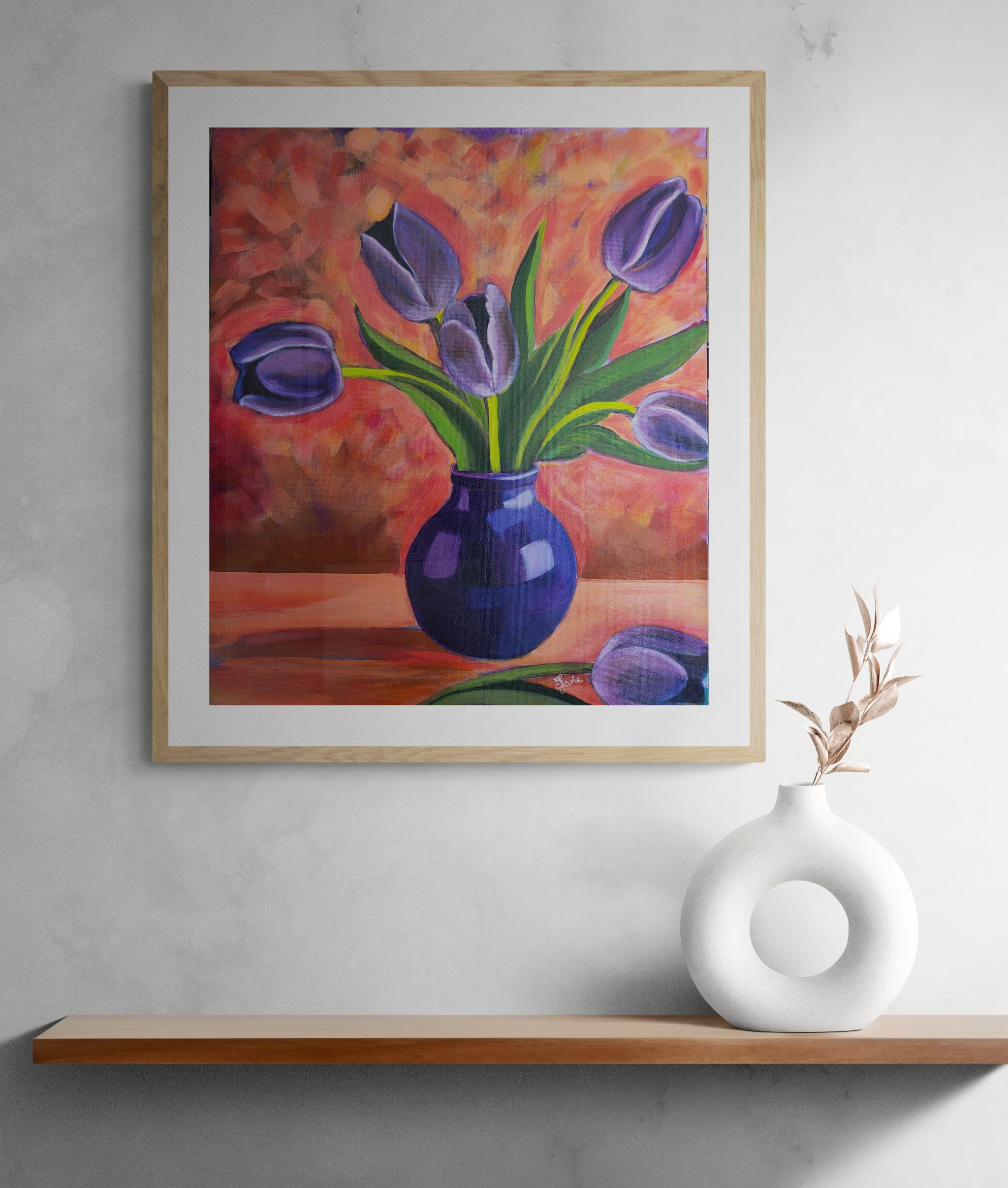 Contemporary Vase Sitting On Shelf Resized