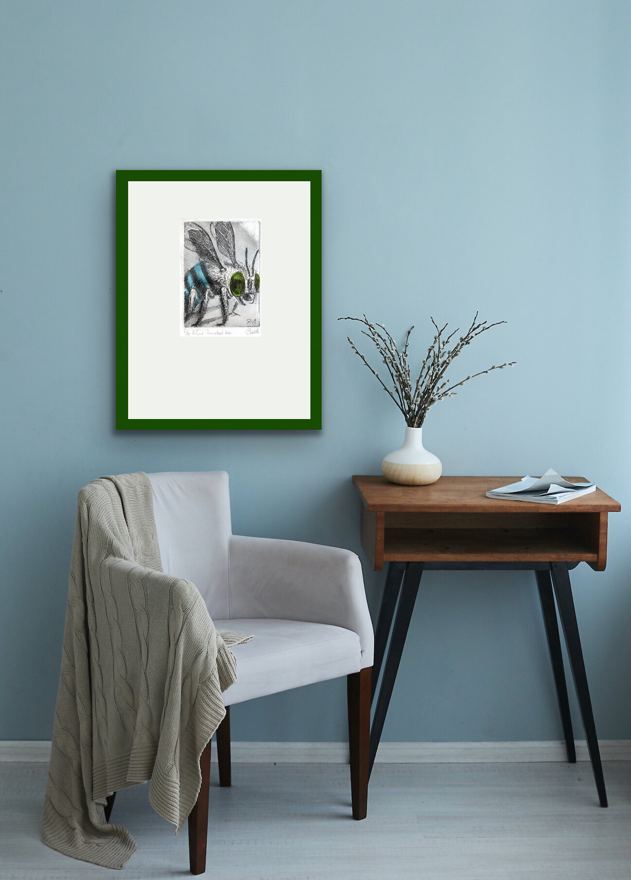 Blue Bended Bee Insitu