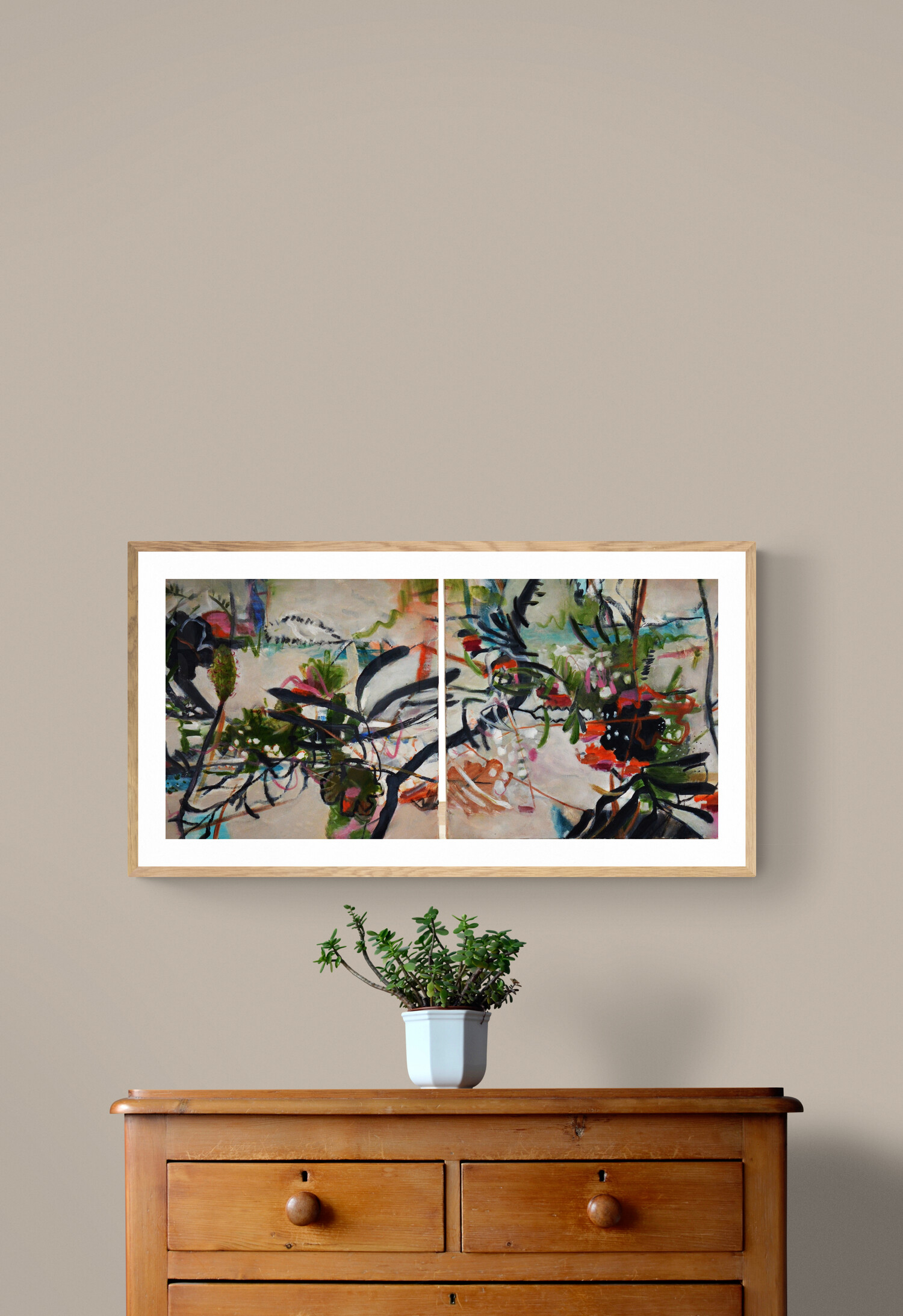 Plant On Wooden Drawers (1)