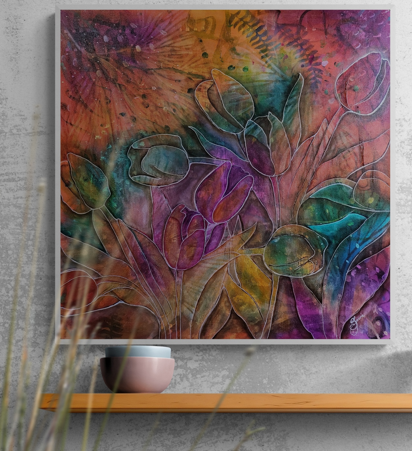 Mug And Bowls Sitting On Wooden Shelf (2) Resized 3