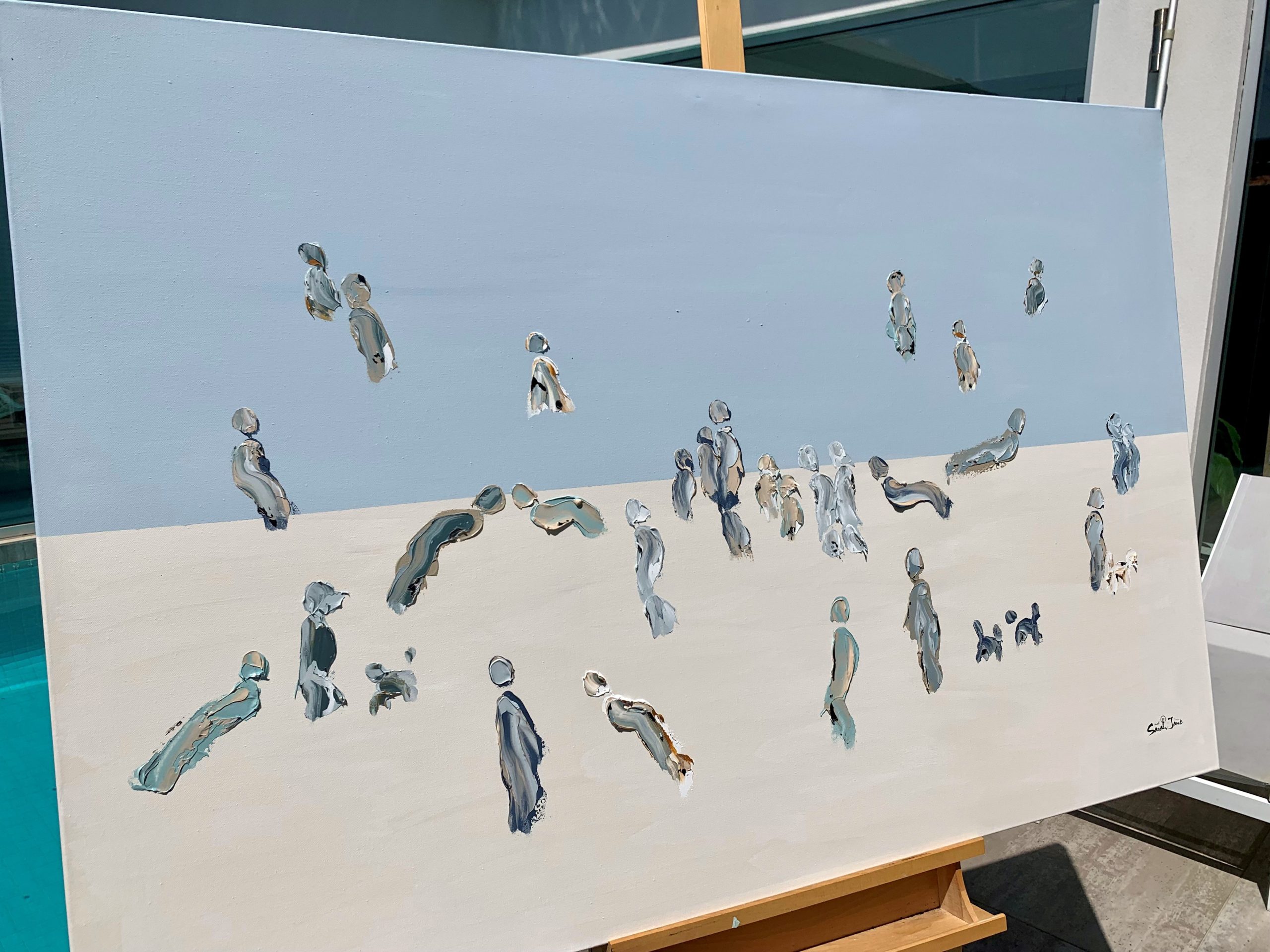 Beach Painting We Are One Xviii Close Up Detail