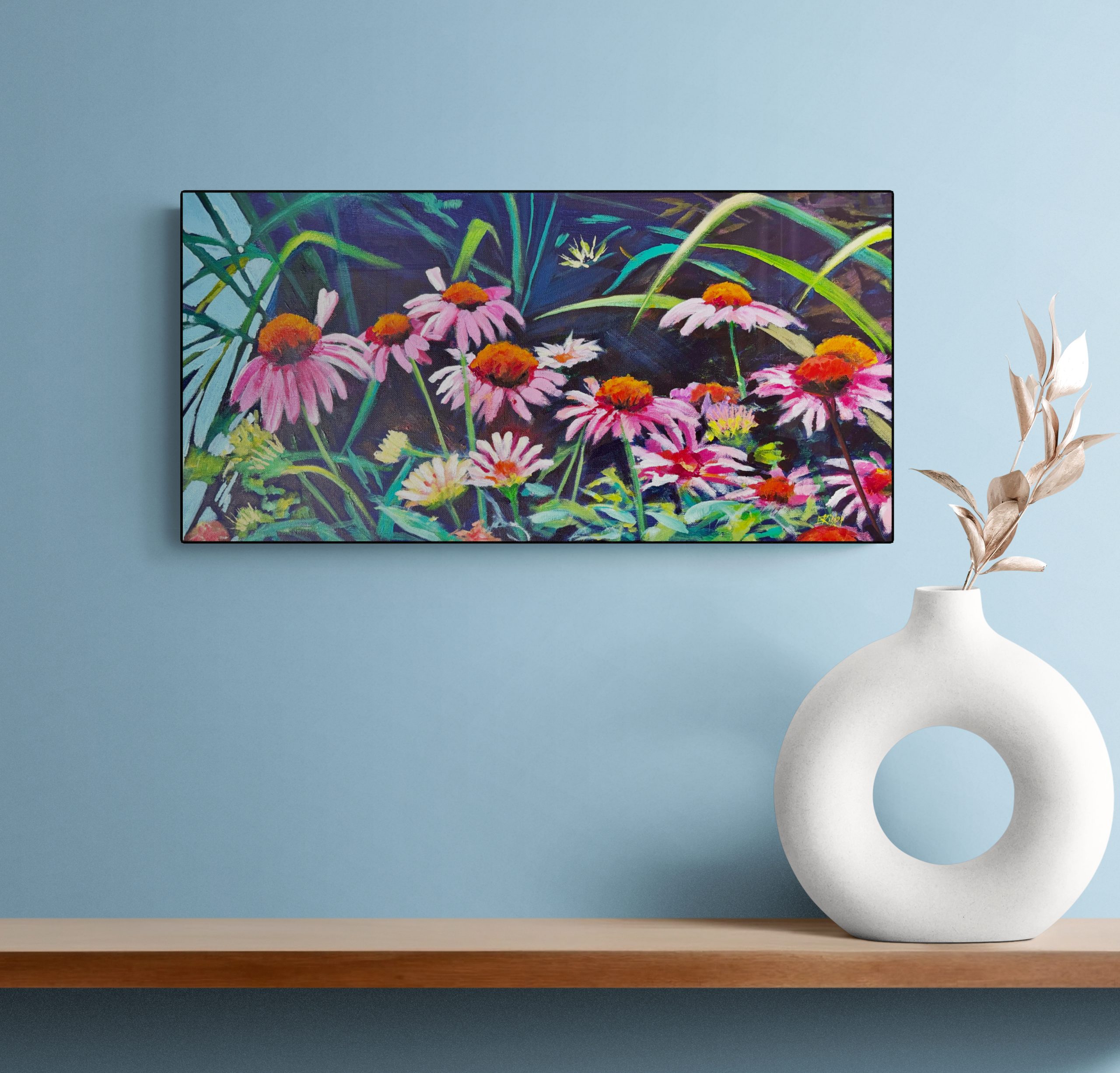 Contemporary Vase Sitting On Shelf