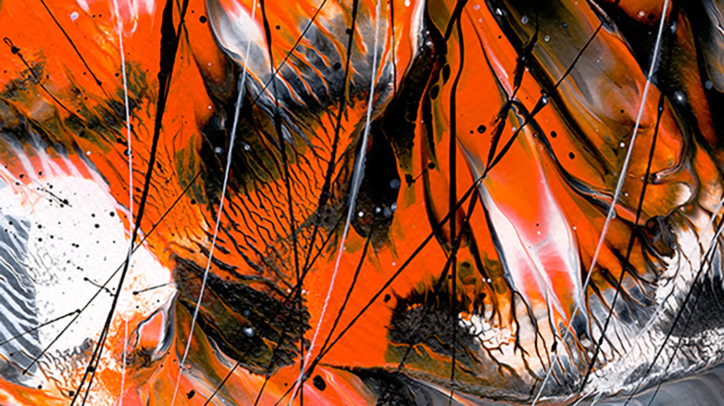 Monarch 2 Original Abstract Painting Detail By Bridget Bradley