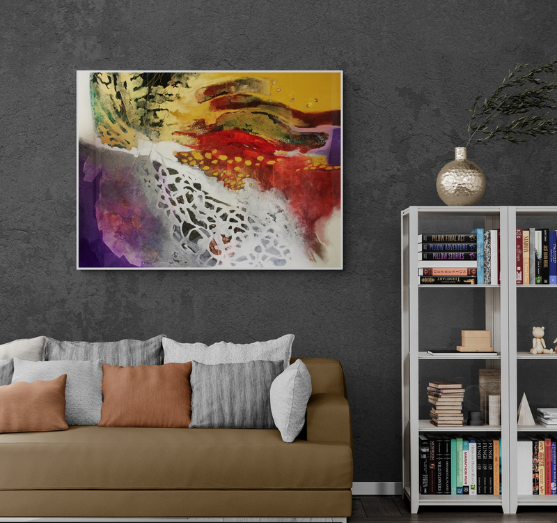 Living Room With Sofa And Large Cabinet (1)