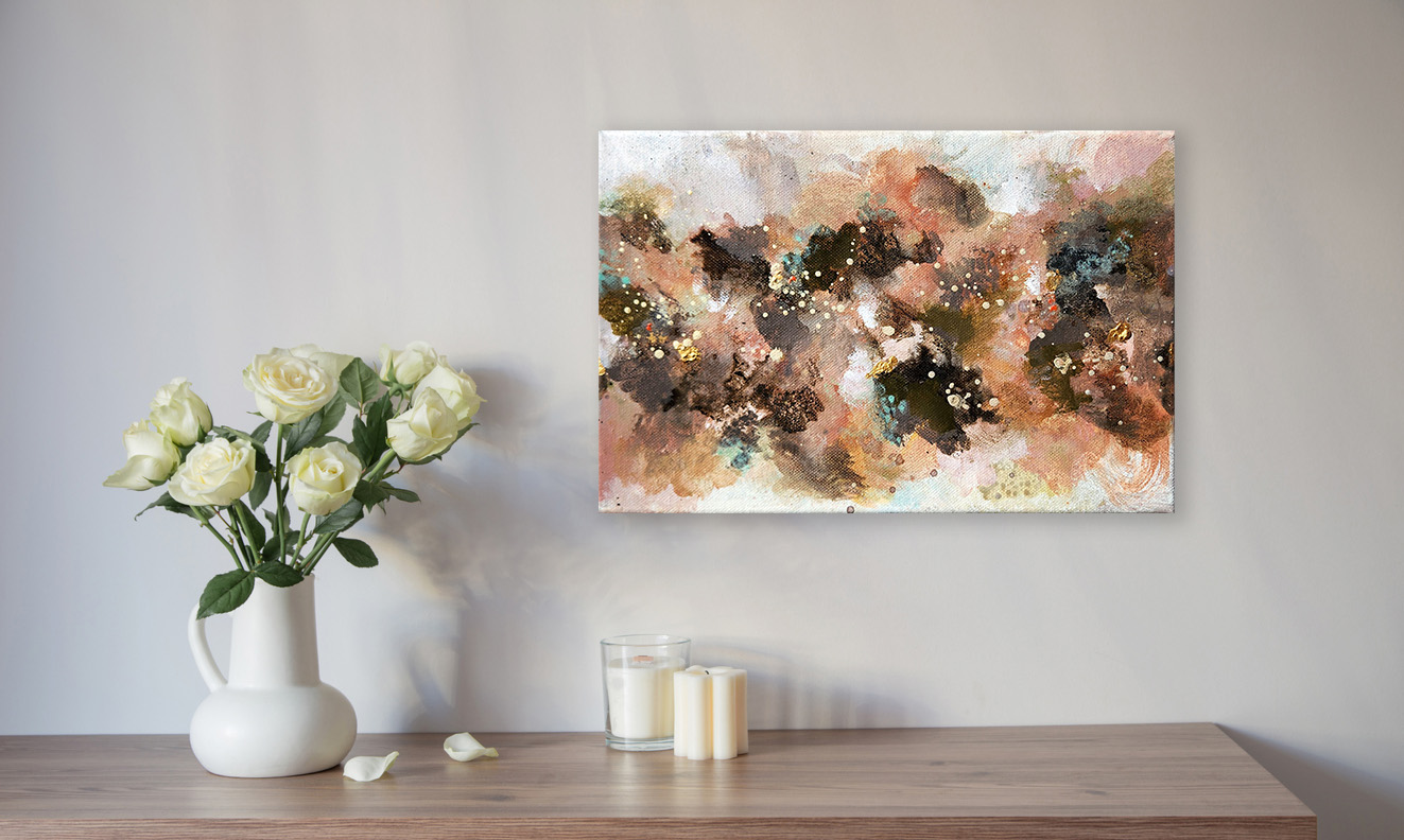 White Roses In White Jug In White Interior