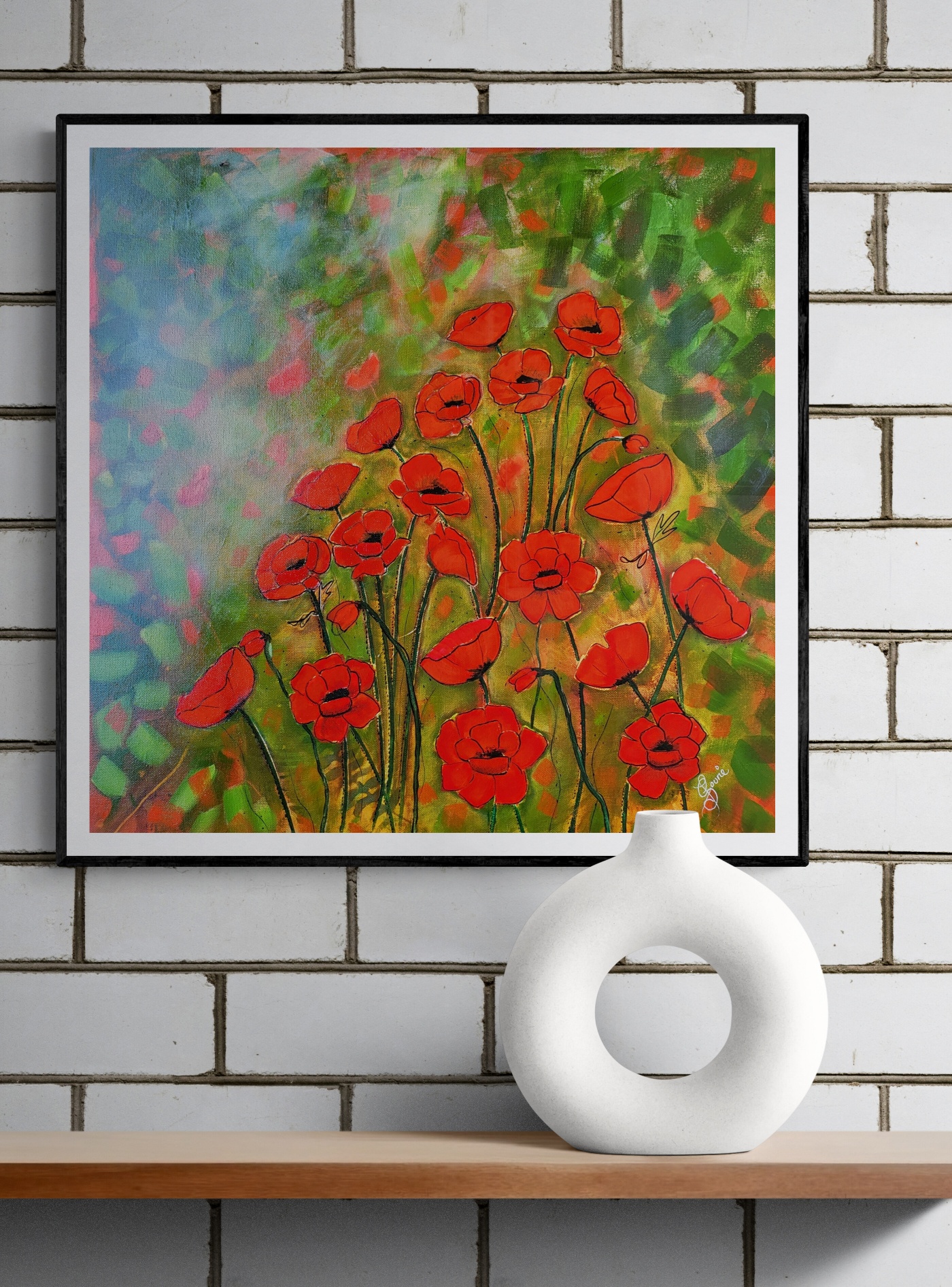 Contemporary Vase Sitting On Shelf (2) Resized