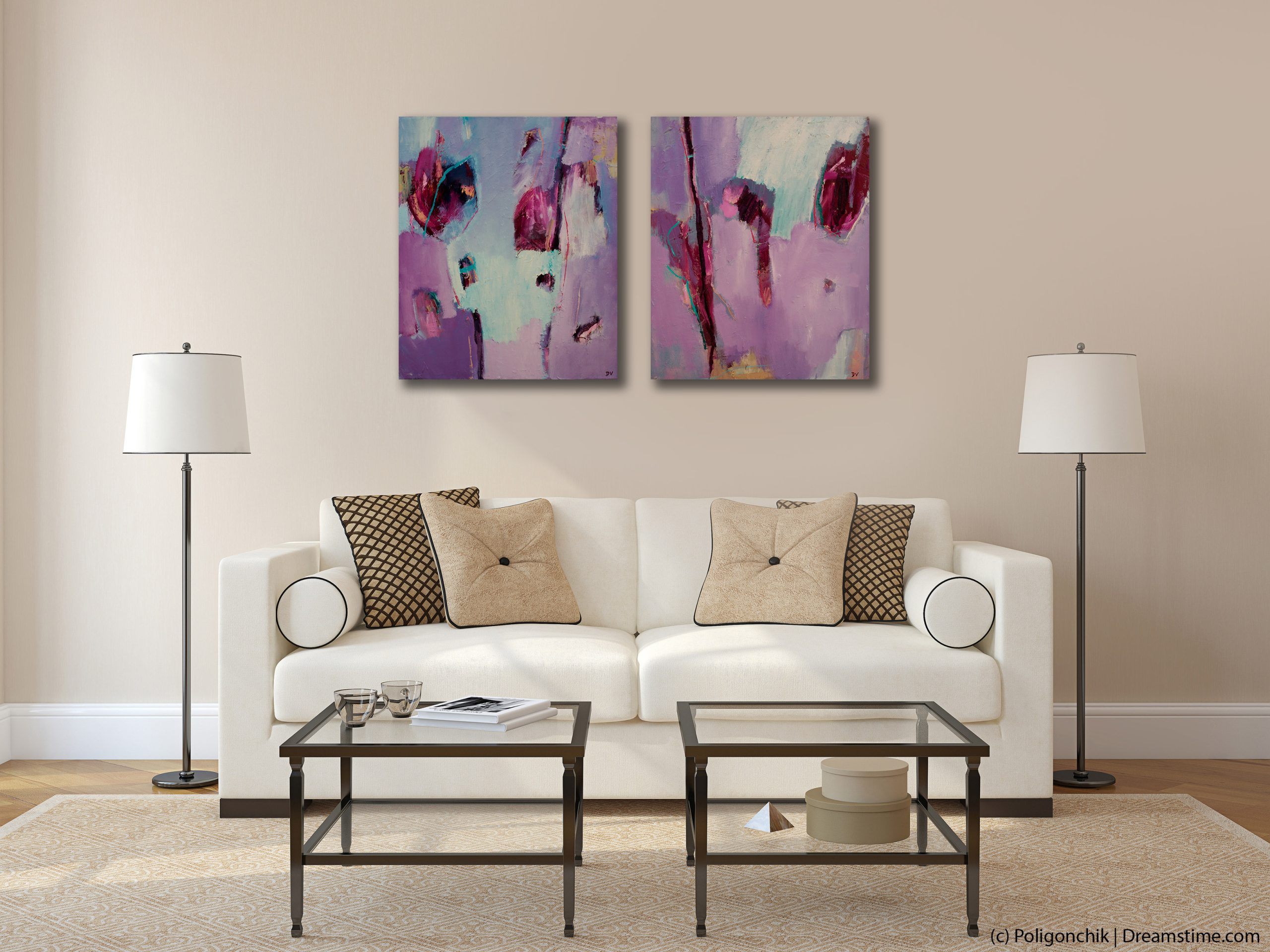 Lilac Wine Diptych 2