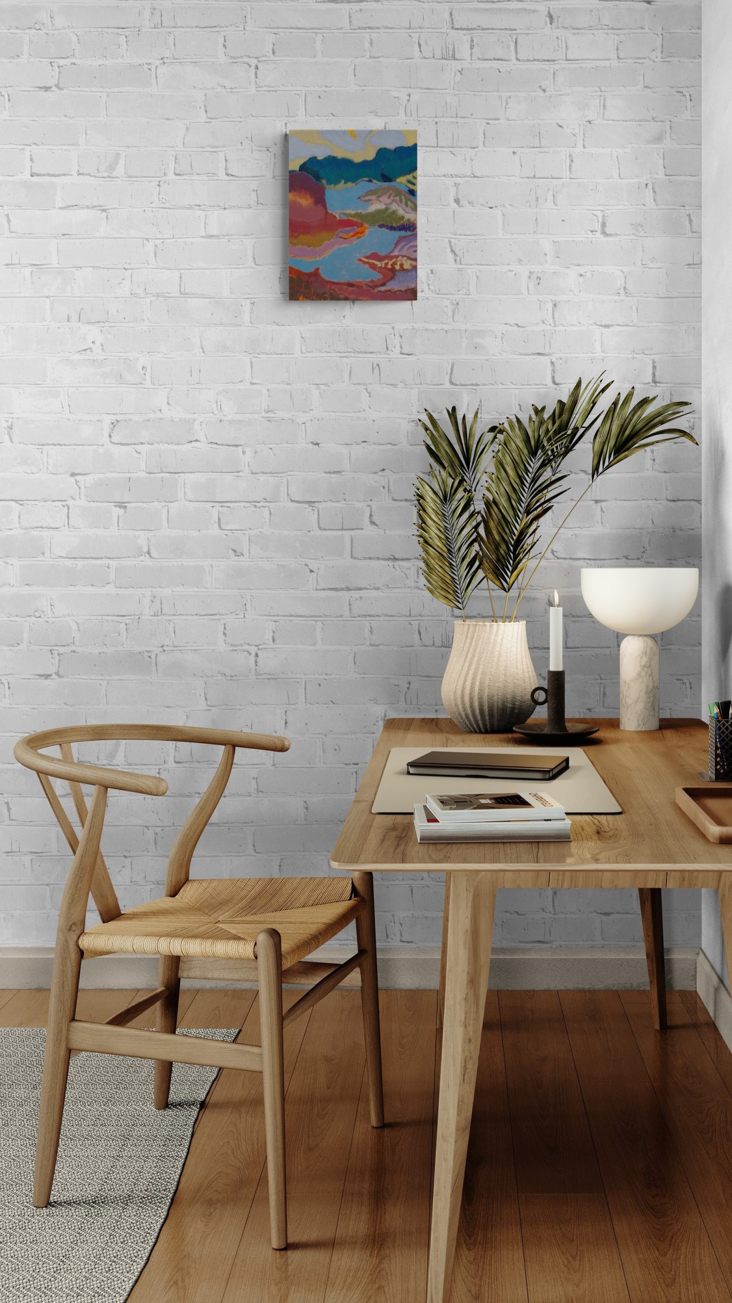 Study Room With Wooden Furniture 2