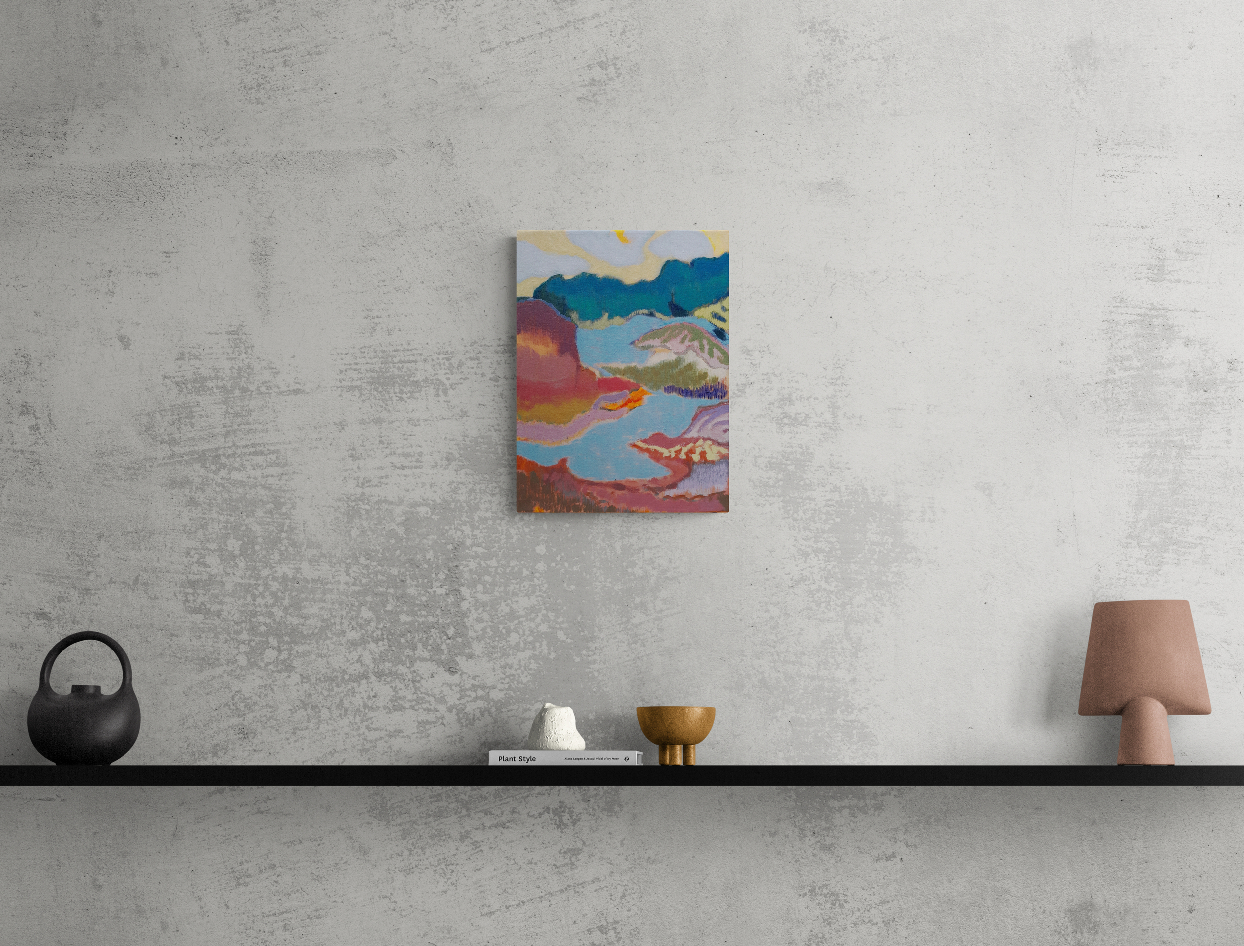 Wall Shelf With Ornaments