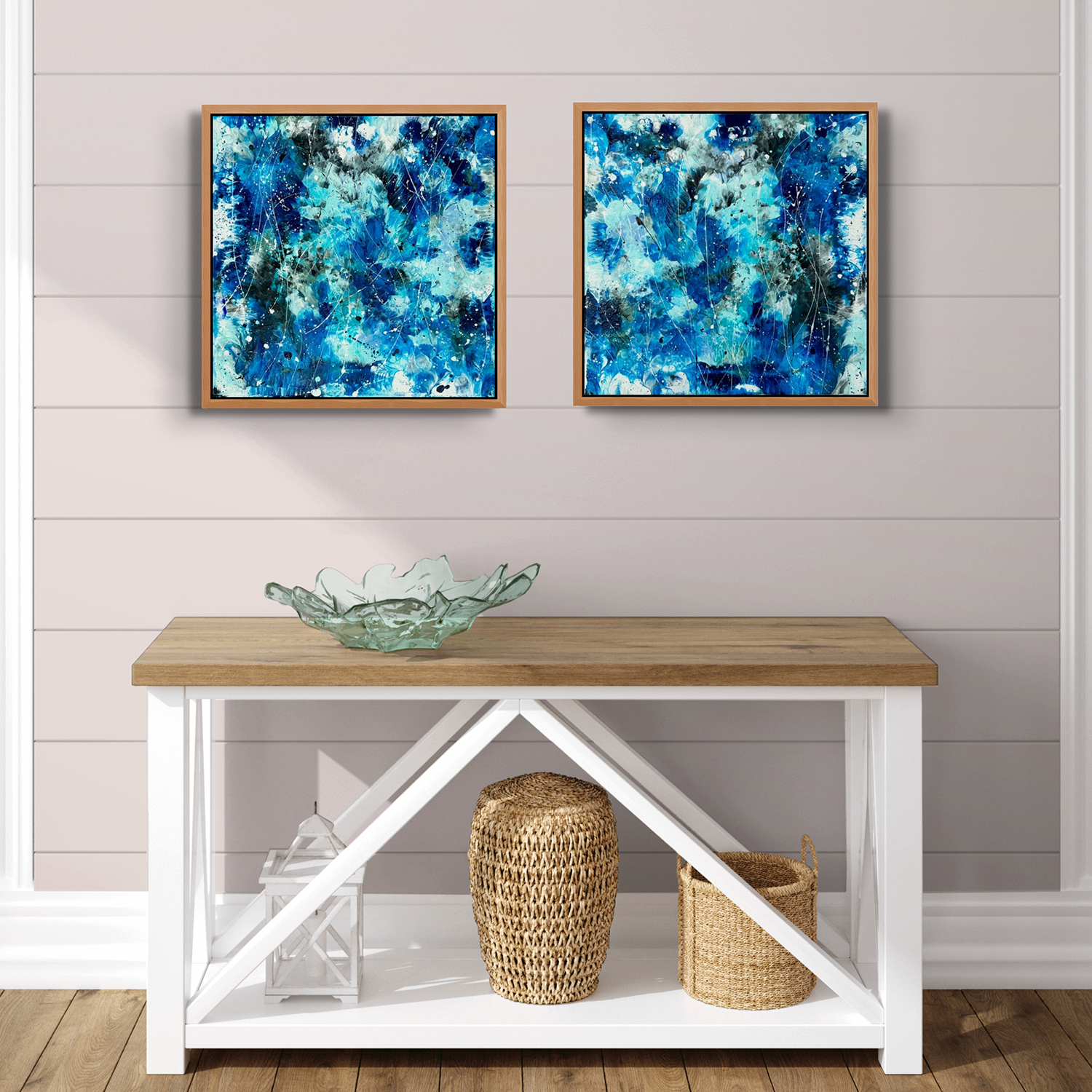 Azure Waters I And Azure Waters Ii Original Art By Bridget Bradl