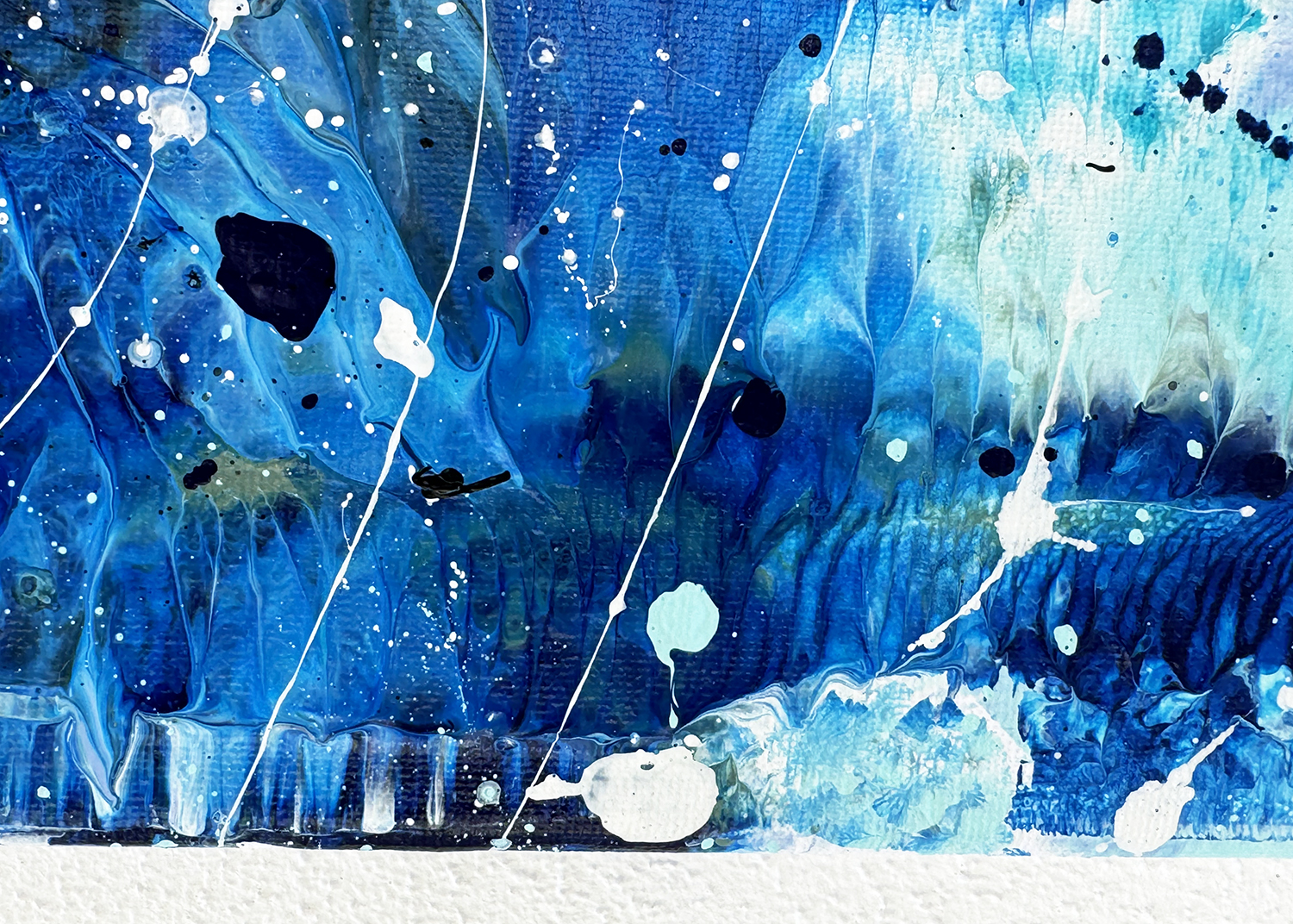 Azure Waters I Original Abstract Painting By Bridget Bradley Low