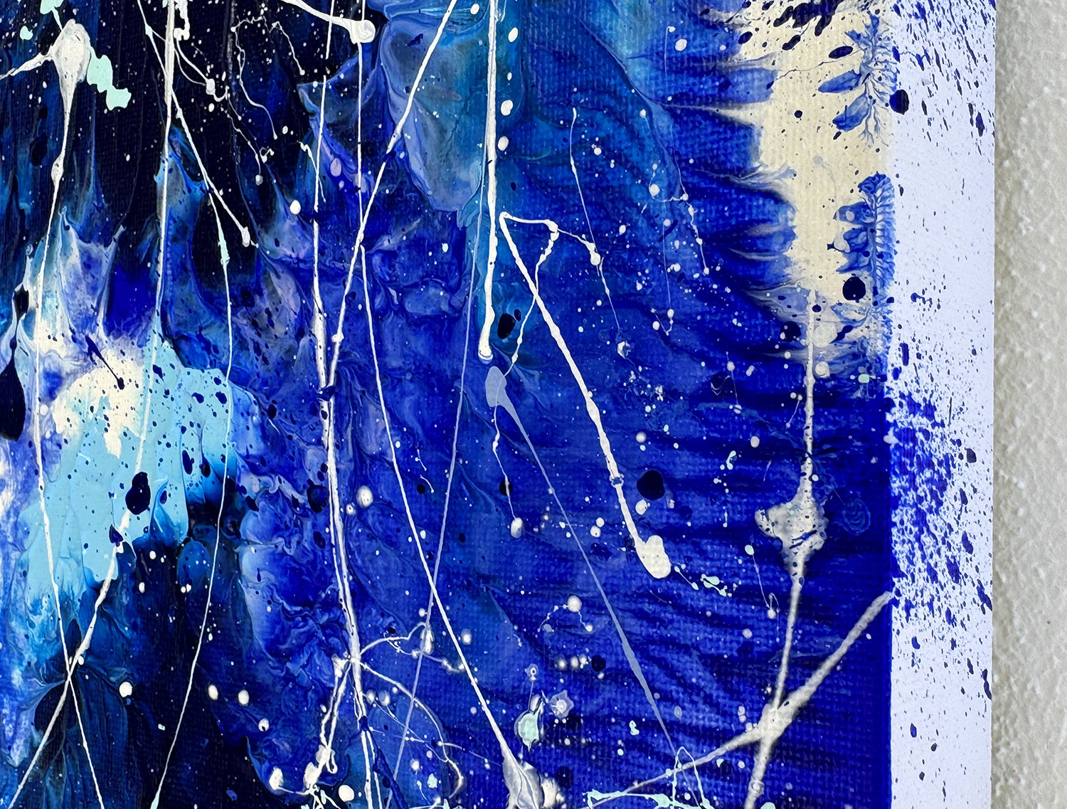 Ethereal Blue I Original Abstract By Bridget Bradley Left Edge