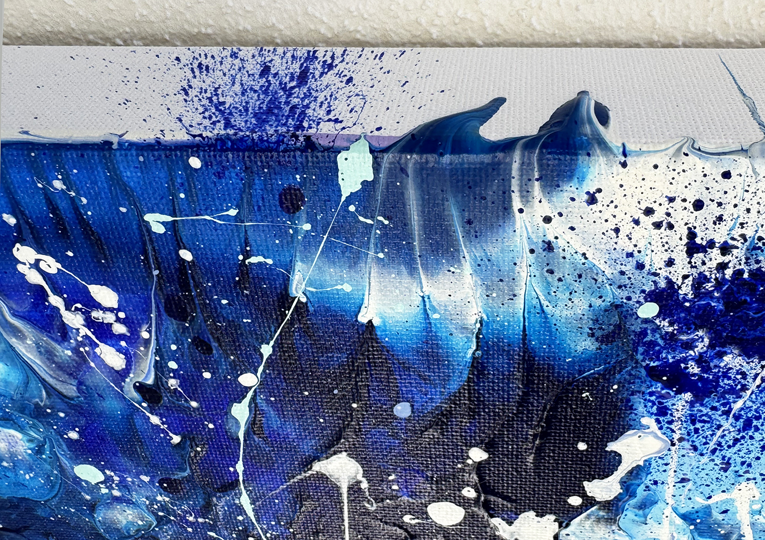 Ethereal Blue I Original Abstract By Bridget Bradley Painted Edg