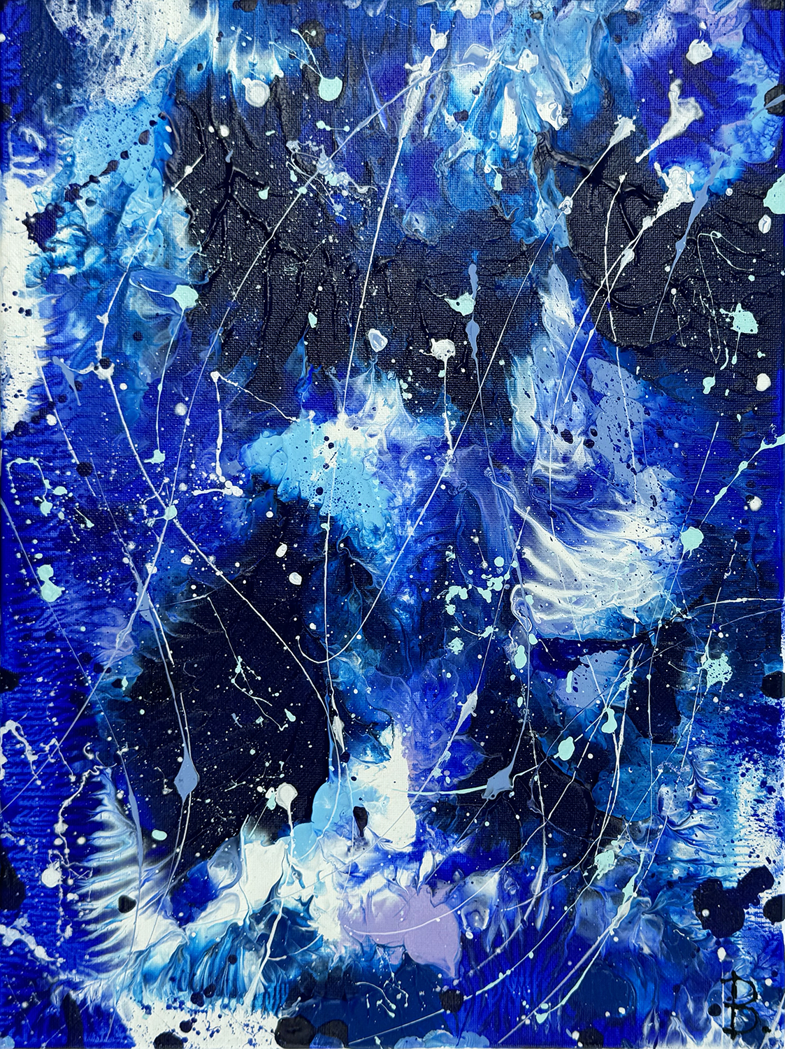 Ethereal Blue Ii Original Abstract By Bridget Bradley Front U